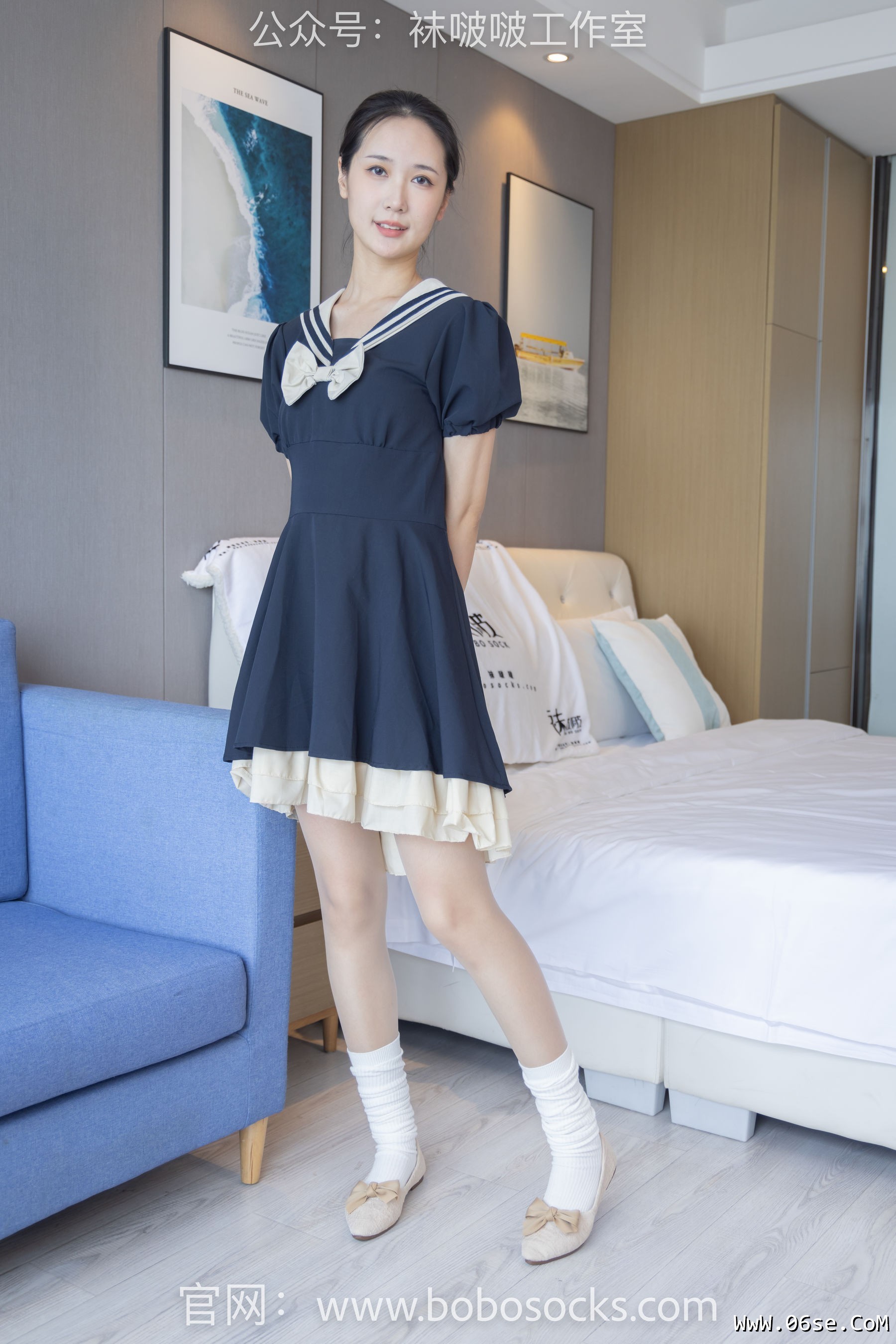 图片[12]-BoBoSocks袜啵啵 No.107 小安-平底鞋、白棉袜、肉丝[140P]-六色网