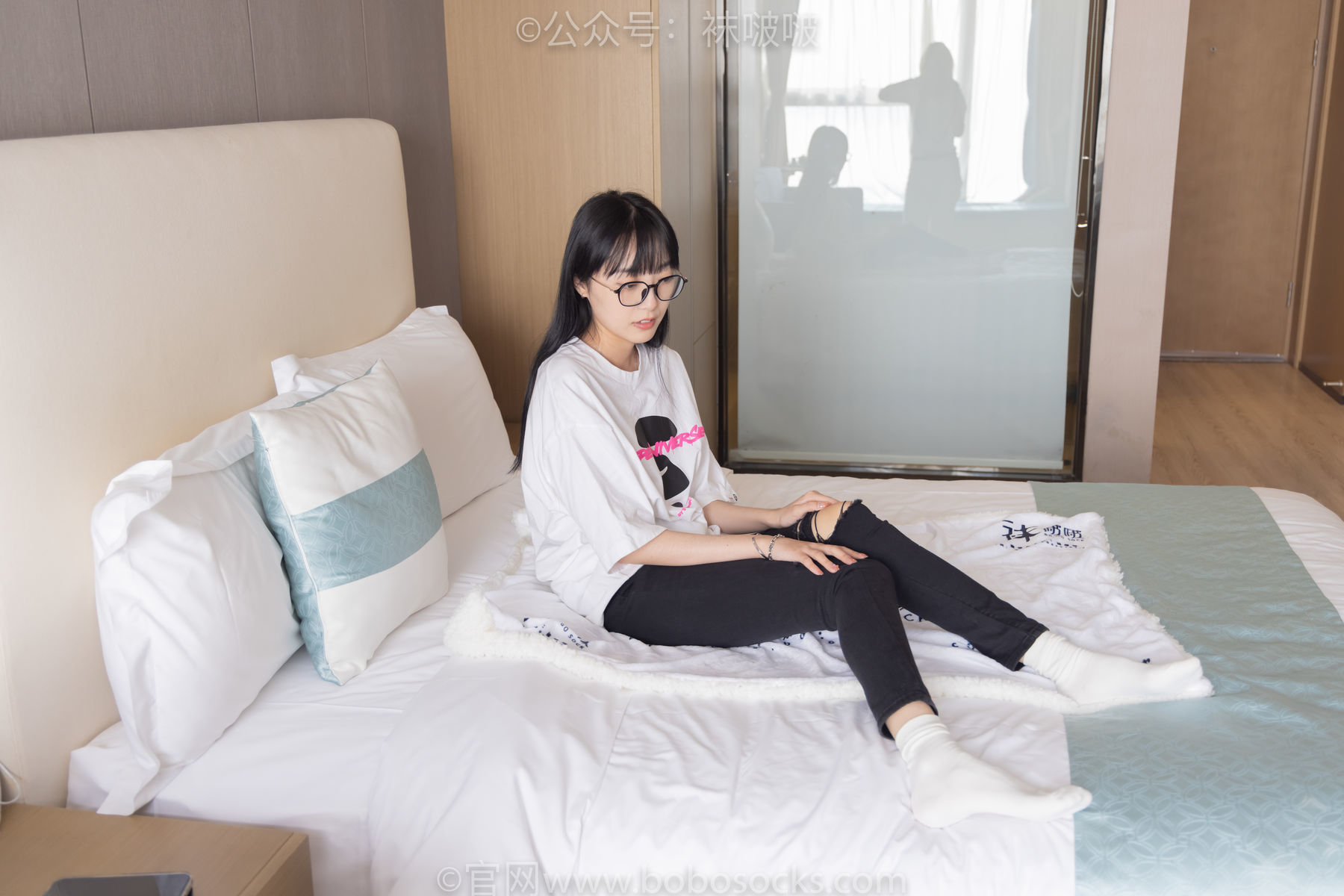 图片[80]-BoBoSocks袜啵啵 No.055 稚予-斯凯奇运动鞋、白棉袜、黑棉袜[139P]-六色网