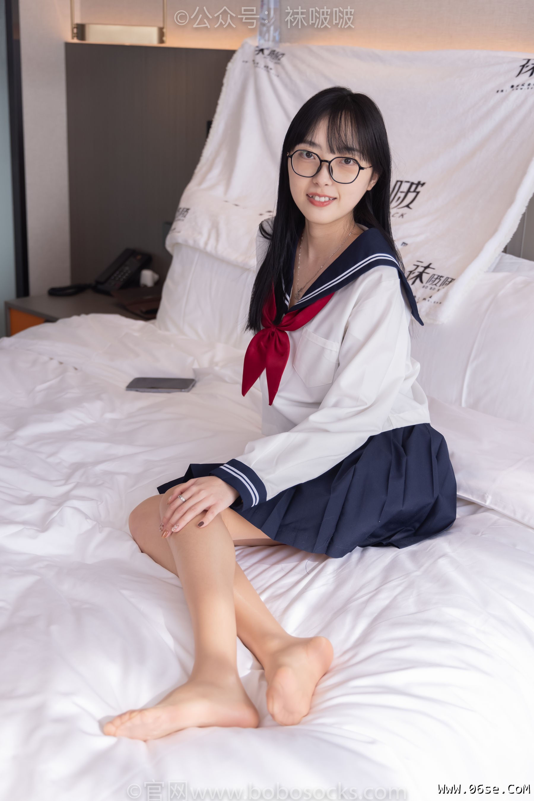 图片[75]-BoBoSocks袜啵啵 积分限定作品005 稚予-JK制服、皮鞋、油亮肉丝、踩蛋糕[133P]-六色网