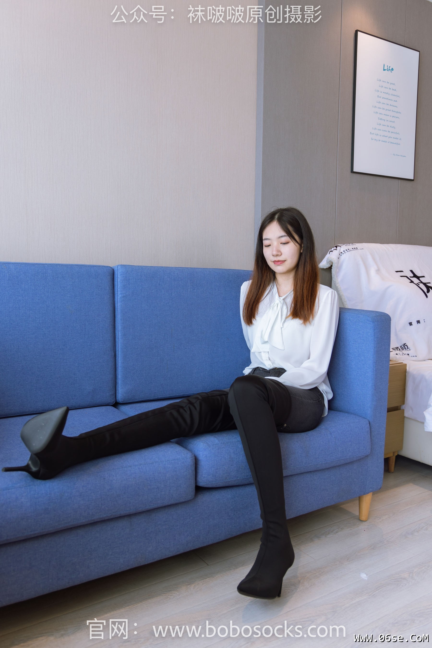 图片[54]-BoBoSocks袜啵啵 No.158 小甜豆-高跟长靴、白棉袜、裸足[136P]-六色网