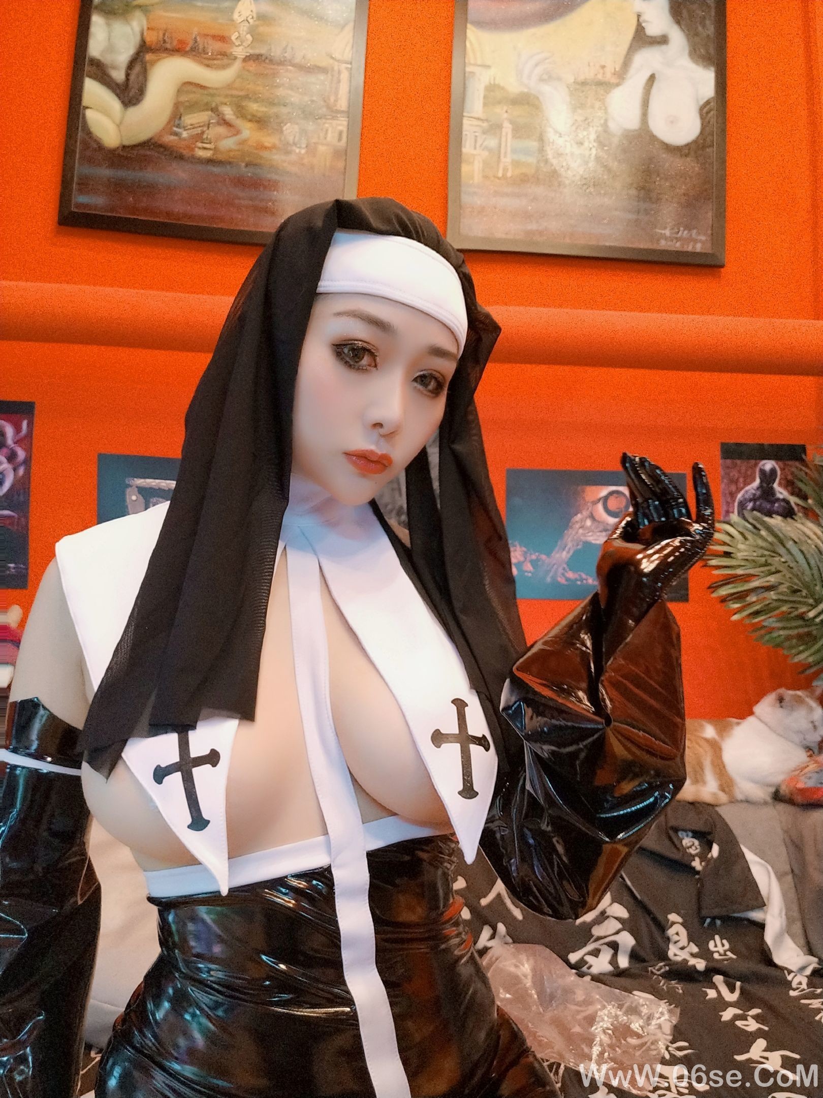 图片[3]-性感Coser三刀刀Miido 修女[17P]-六色网