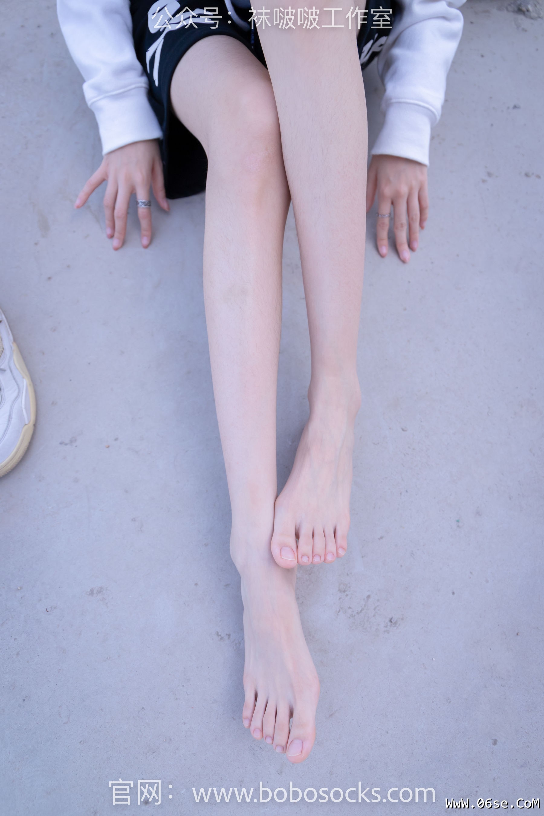 图片[128]-BoBoSocks袜啵啵 No.103 稚予-AJ篮球鞋、白棉袜、裸足[134P]-六色网