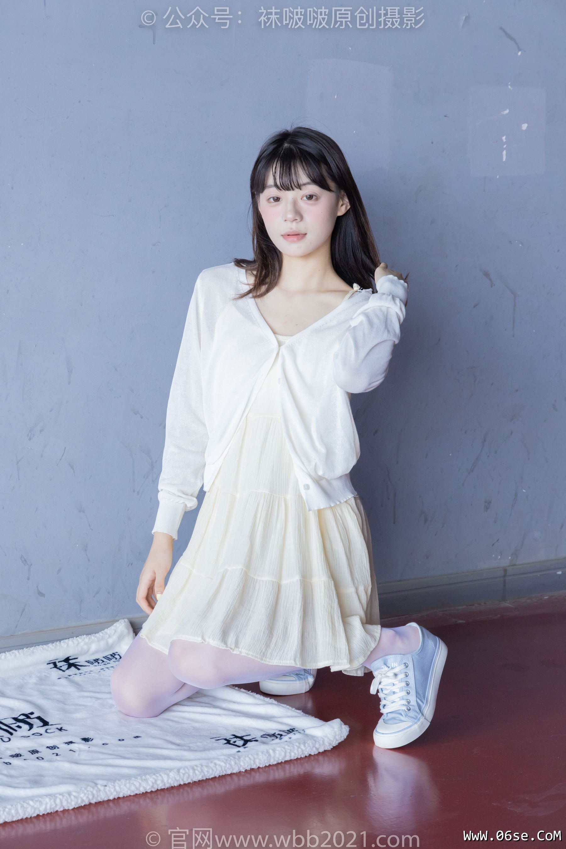 图片[56]-BoBoSocks袜啵啵 No.395 糯米 -板鞋、白丝[145P]-六色网