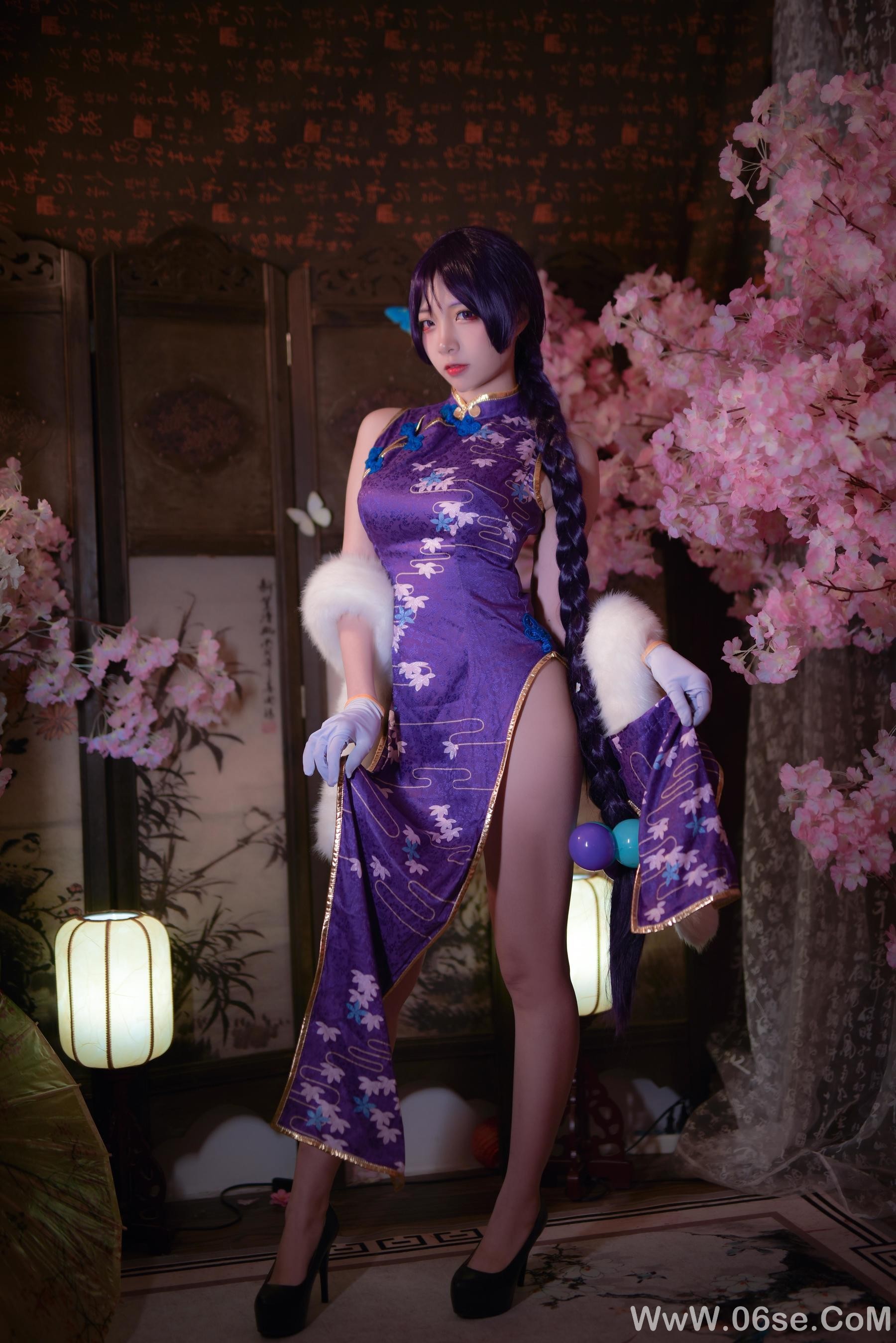 图片[18]-人气Coser二佐Nisa Fate奶光旗袍[20P]-六色网