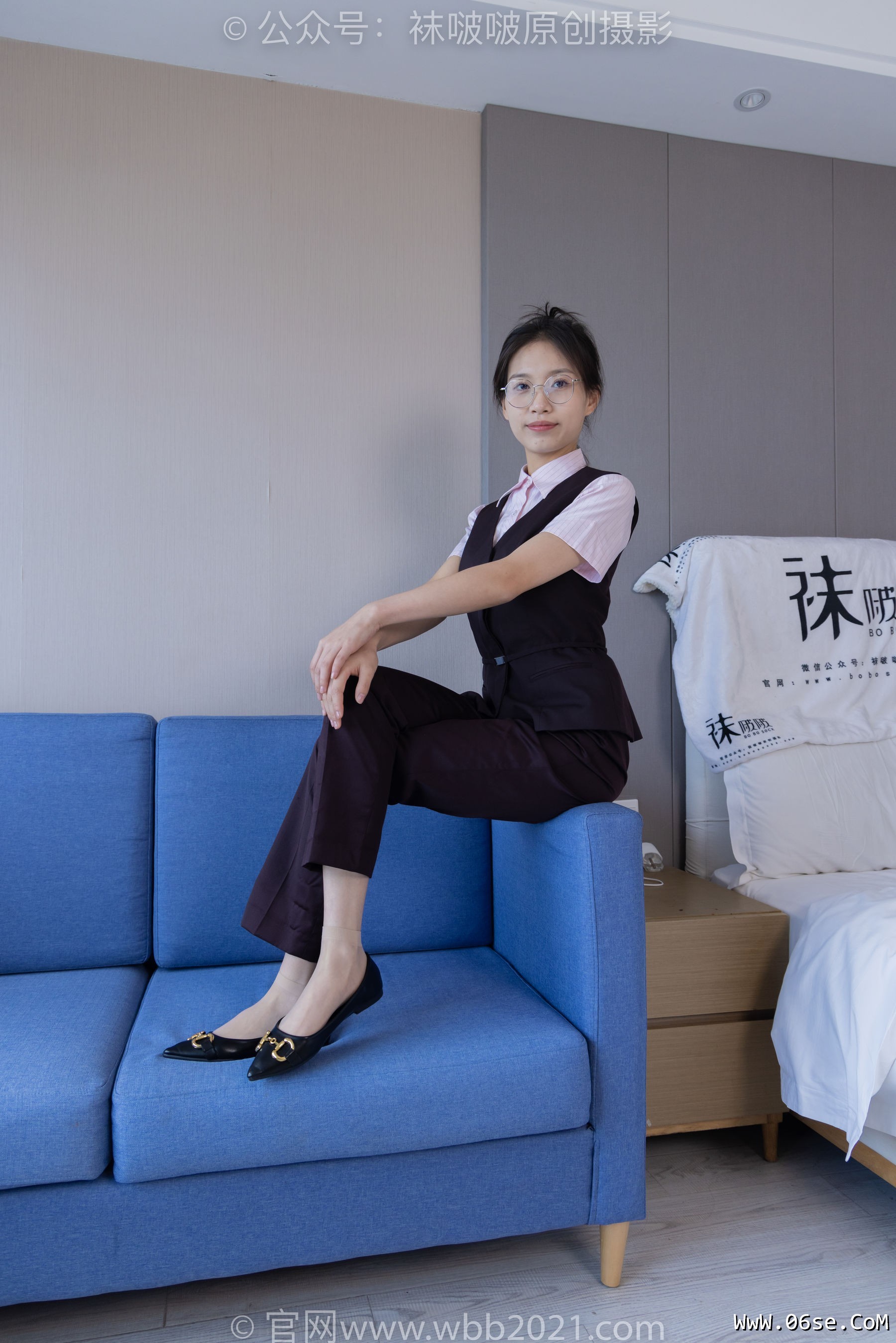 图片[64]-BoBoSocks袜啵啵 No.271 芝士 -平底鞋、短肉丝、银行制服[146P]-六色网