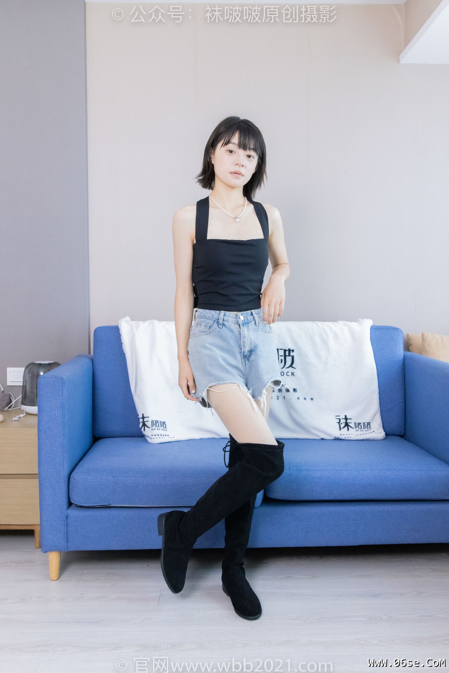 图片[97]-BoBoSocks袜啵啵 No.422 糯米 -长靴、白棉袜、肉丝[140P]-六色网