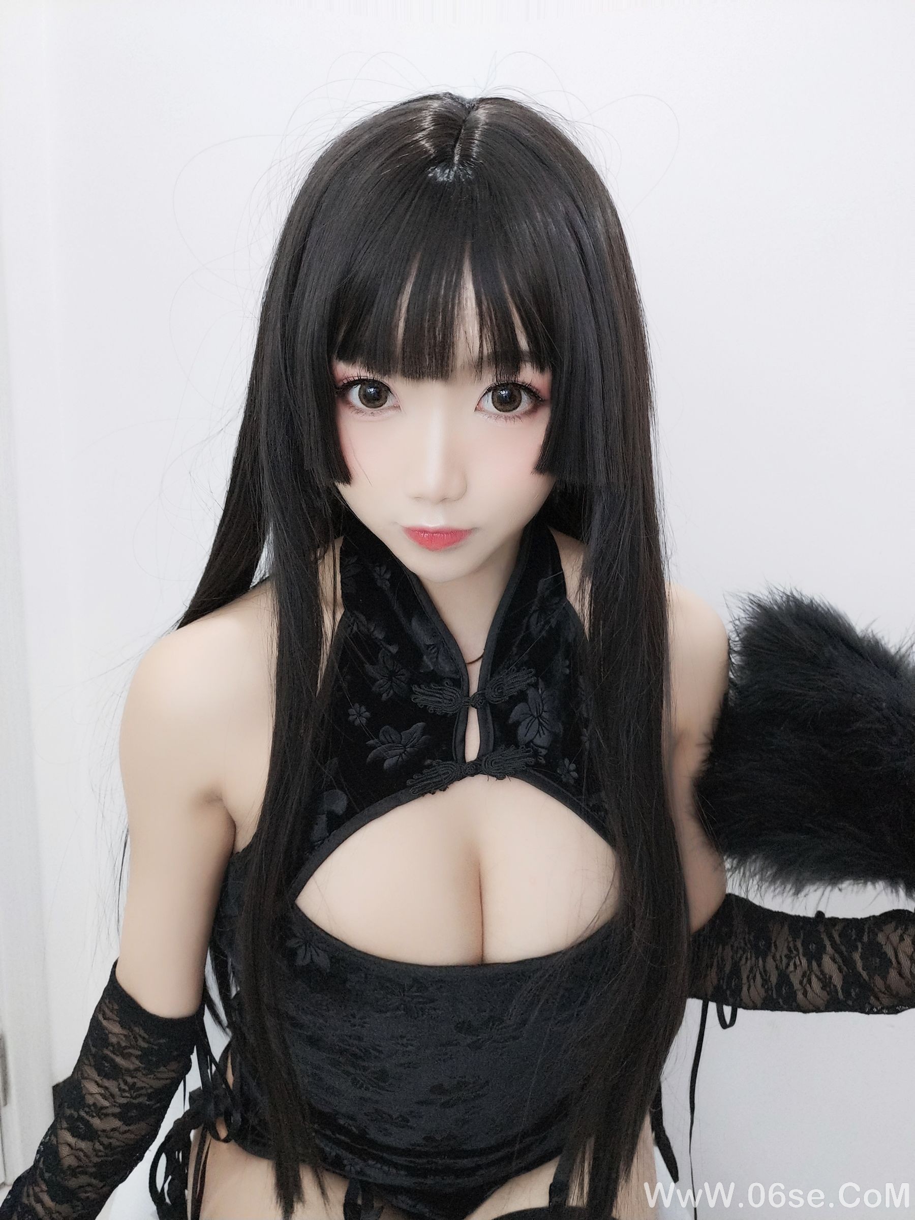 图片[14]-白嫩美少女鬼畜瑶 黑色旗袍[70P]-六色网