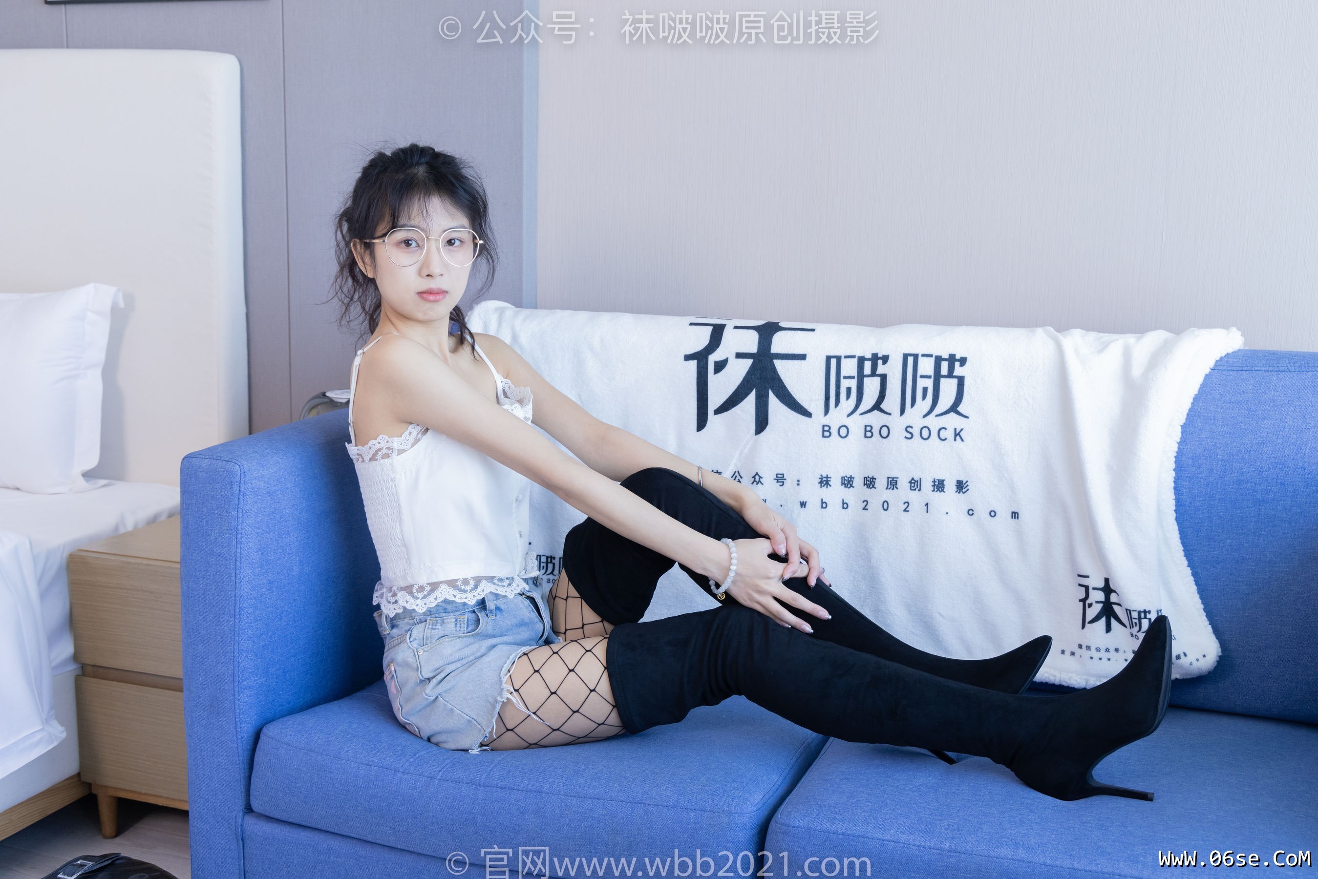图片[134]-BoBoSocks袜啵啵 No.383 奶油 -长靴、高跟长靴、黑丝、网袜、裸足[150P]-六色网