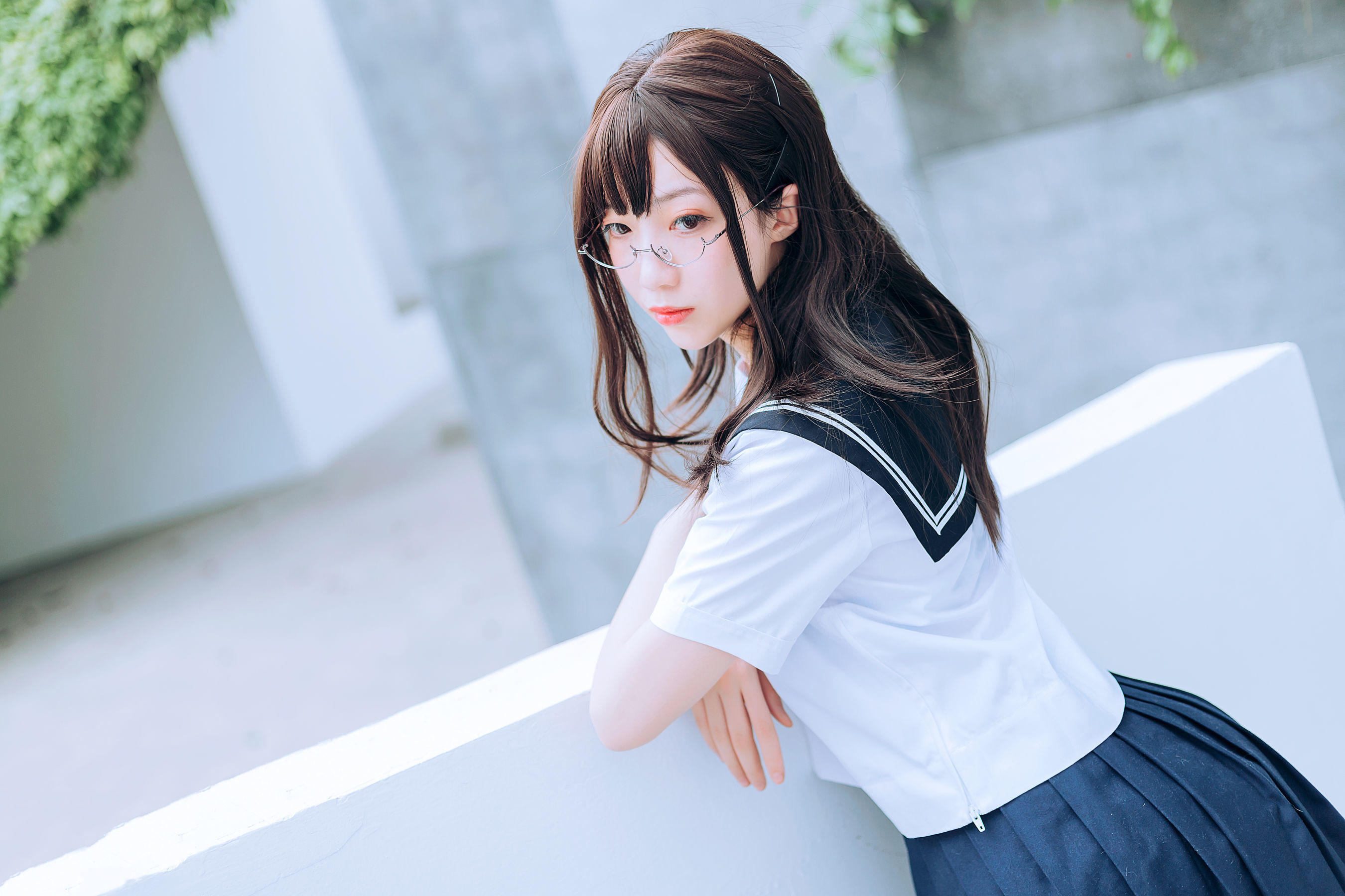 图片[3]-喵糖映画 VOL.446 绿意JK 写真套图 [36P]-六色网