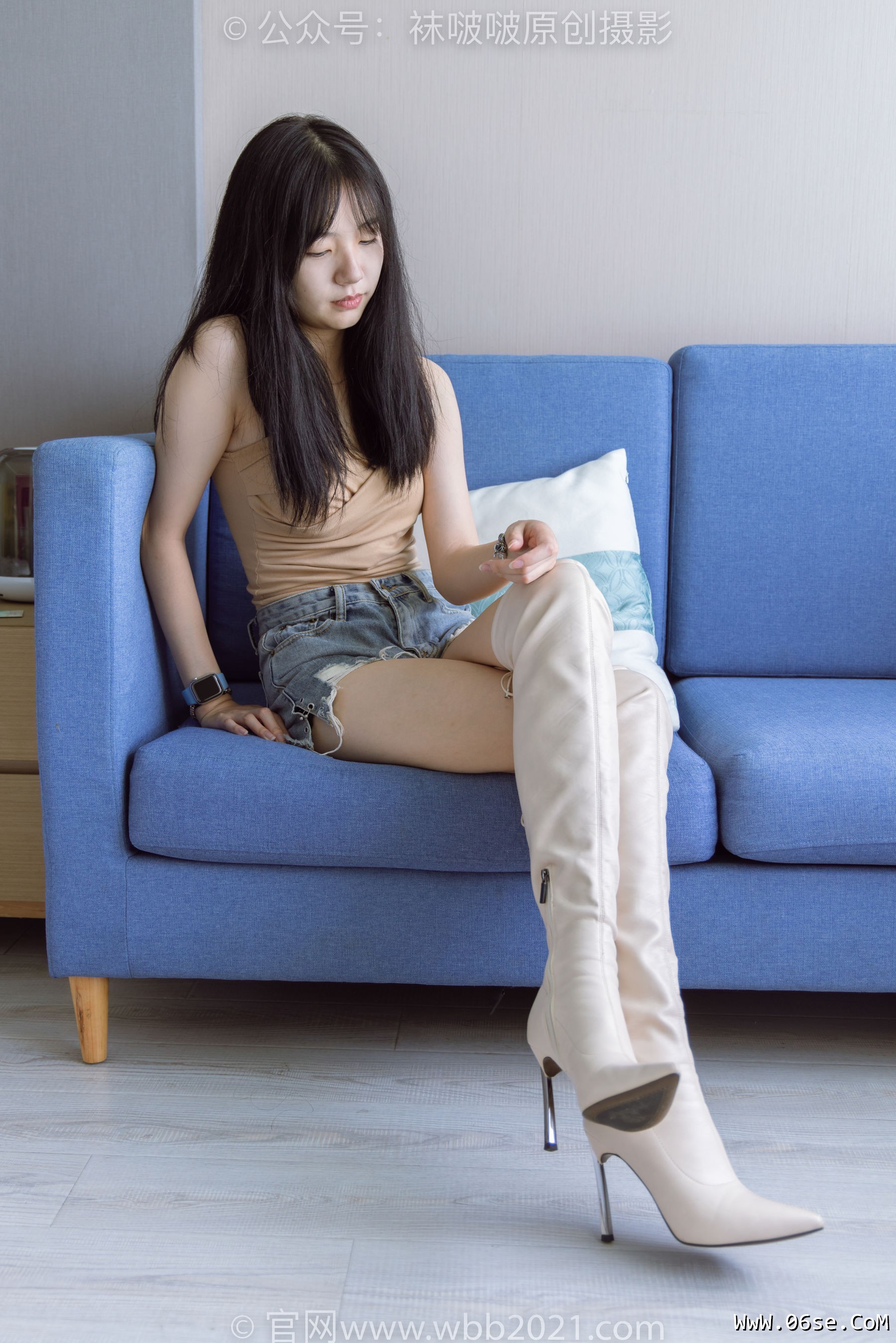 图片[119]-BoBoSocks袜啵啵 No.441 小甜豆 -高跟长靴、白棉袜、裸足[179P]-六色网
