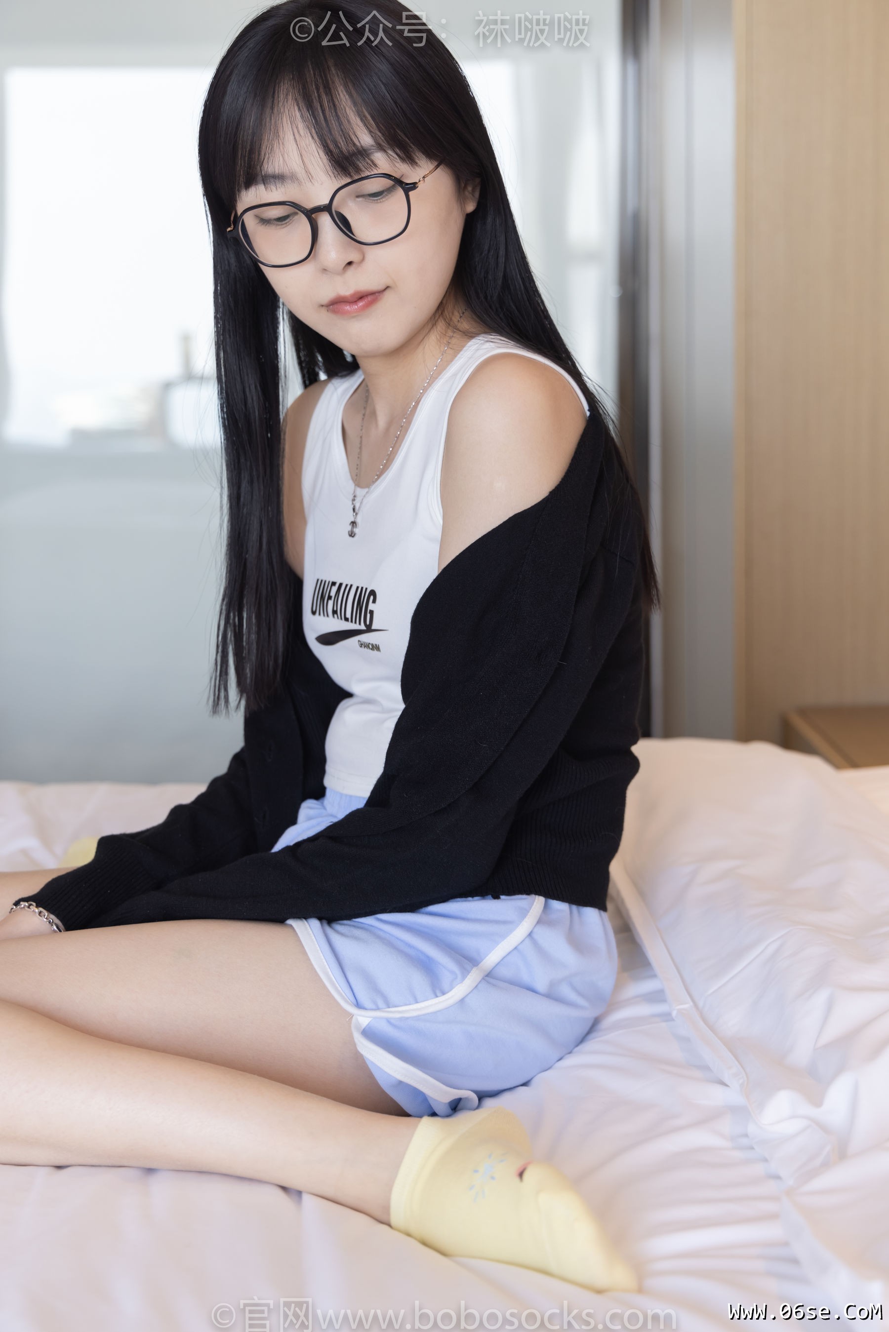 图片[118]-BoBoSocks袜啵啵 No.081 稚予- AJ、浅黄色短棉袜、浅蓝色短棉袜、裸足[145P]-六色网