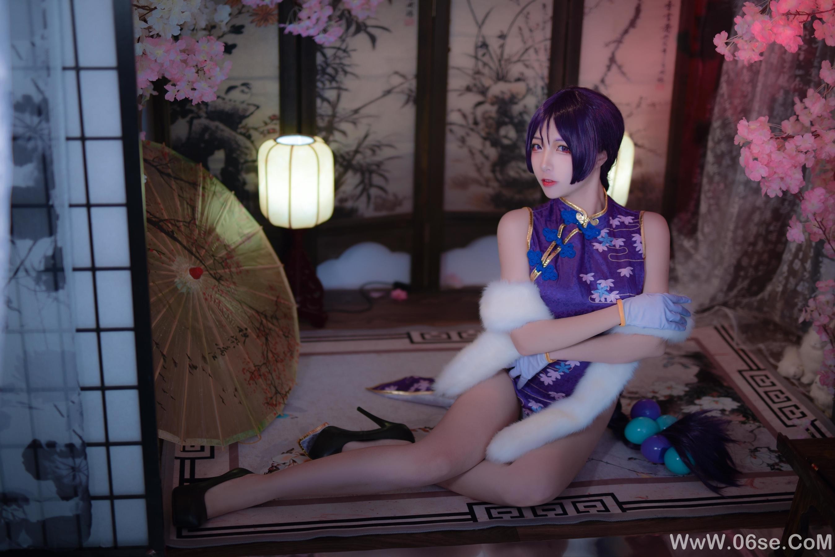 图片[3]-人气Coser二佐Nisa Fate奶光旗袍[20P]-六色网