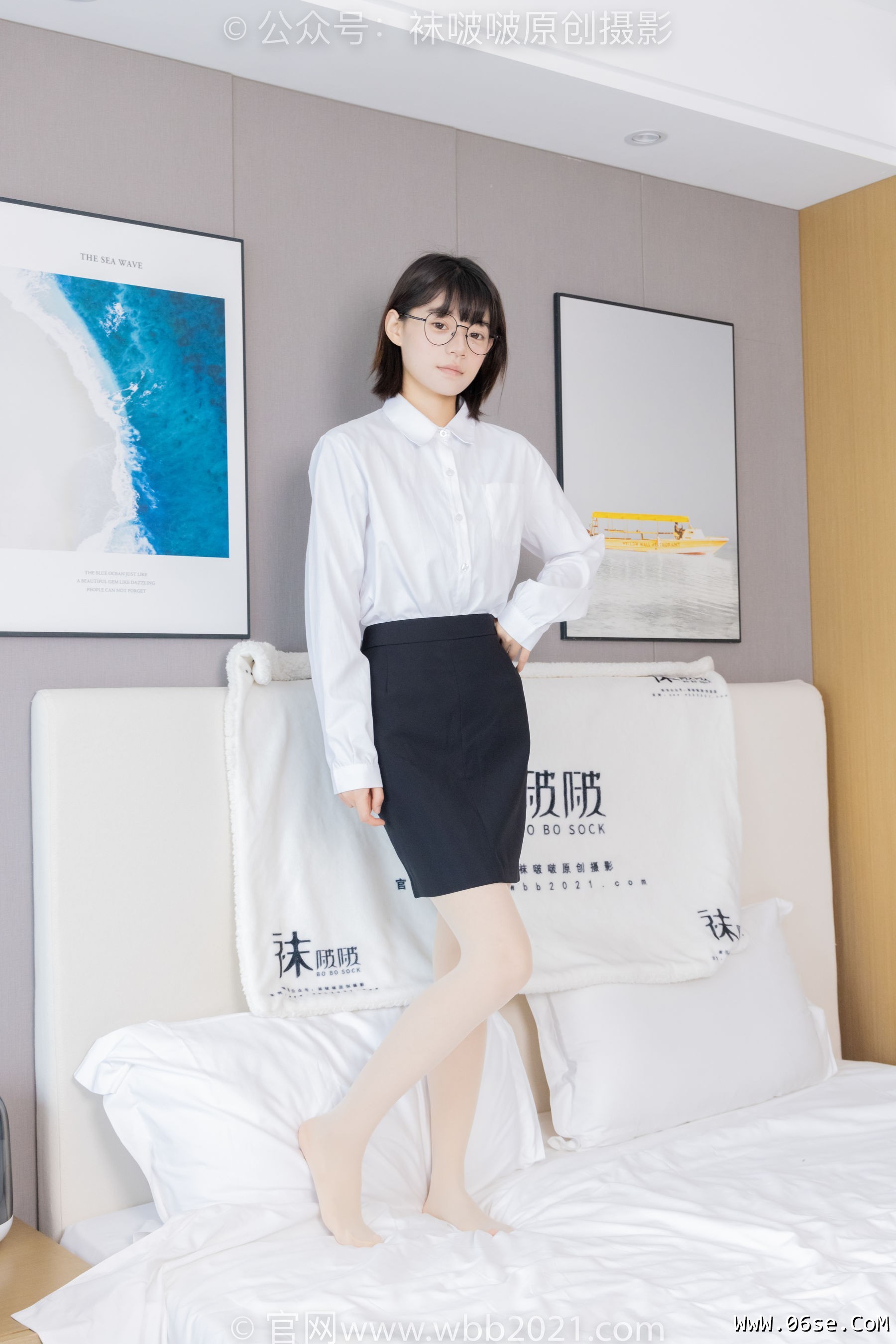 图片[133]-BoBoSocks袜啵啵 No.436 糯米 -OL制服、两双平底鞋、薄黑丝、厚肉丝[150P]-六色网