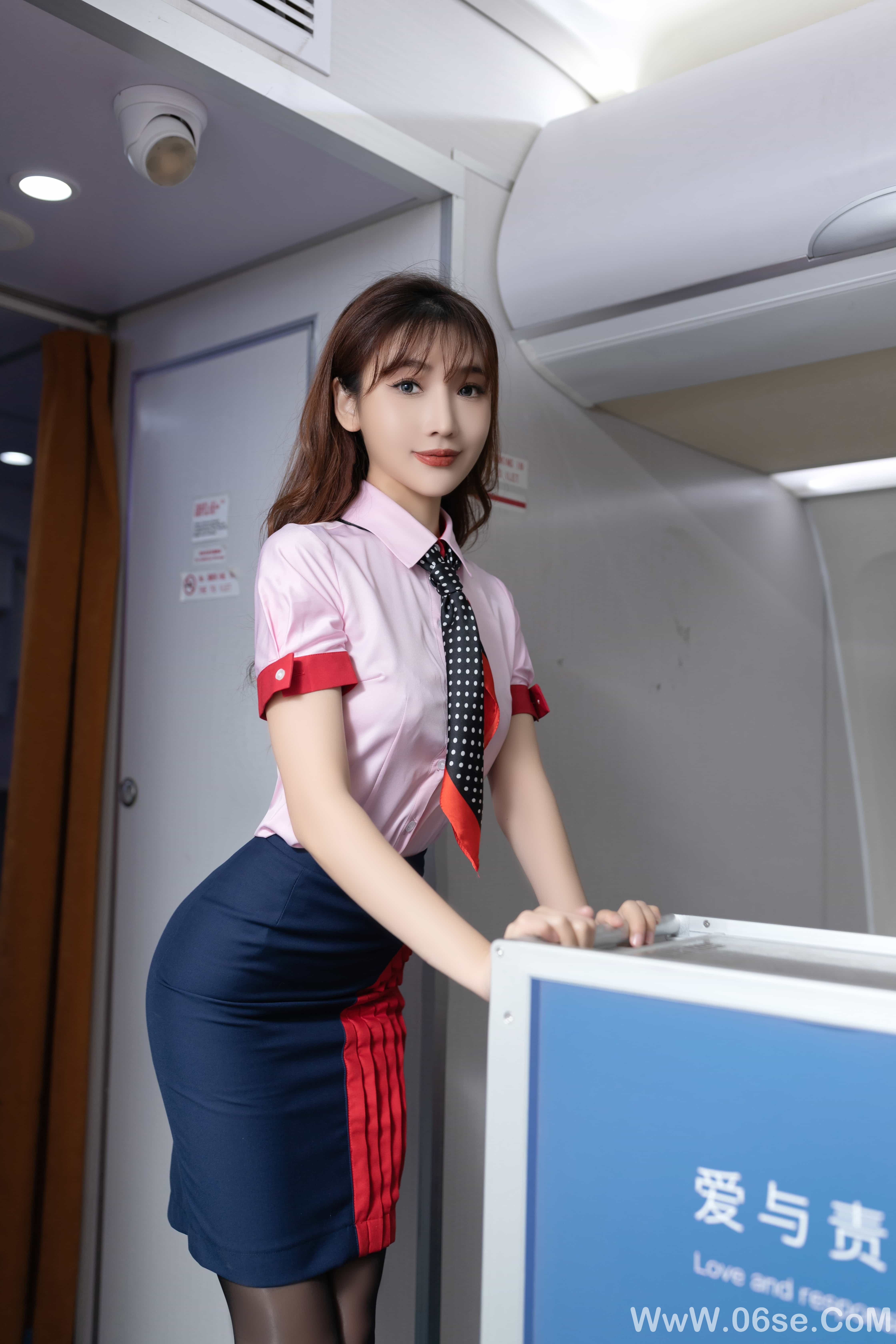 图片[64]-陆萱萱 – 粉色空姐制服[91P]-六色网