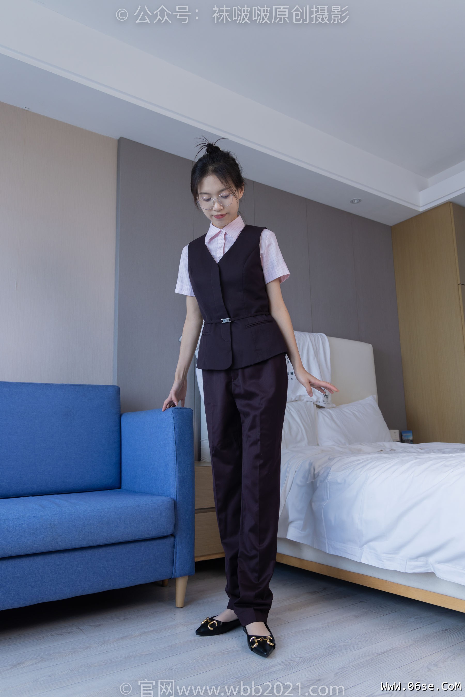 图片[92]-BoBoSocks袜啵啵 No.271 芝士 -平底鞋、短肉丝、银行制服[146P]-六色网