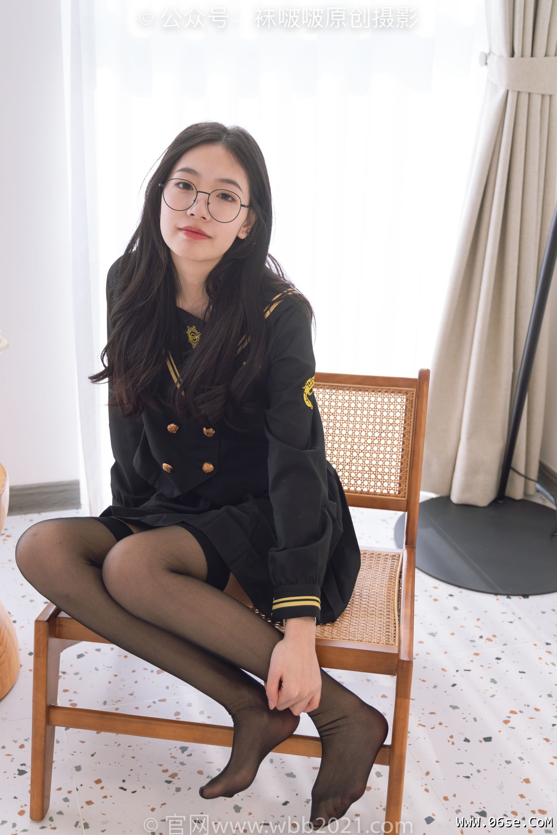 图片[90]-BoBoSocks袜啵啵 No.381 小甜豆 -皮鞋、黑丝大腿袜、裸足[140P]-六色网