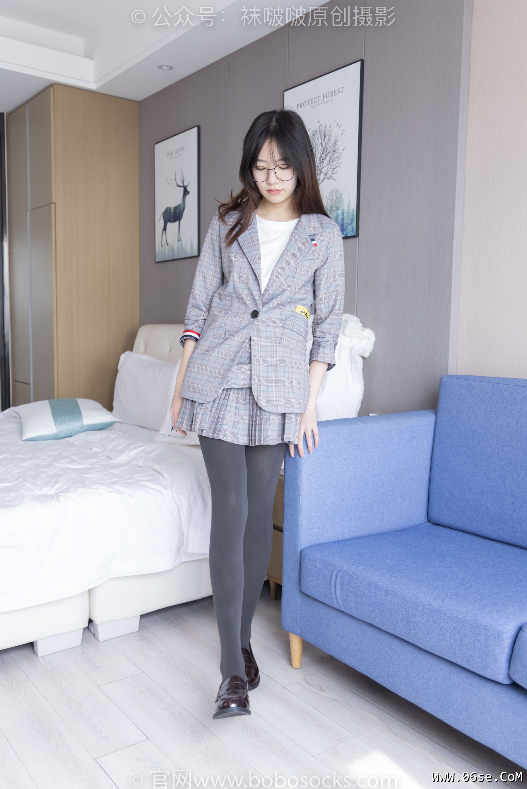 图片[2]-BoBoSocks袜啵啵 No.210 小甜豆 -皮鞋、厚灰丝、ol装[140P]-六色网