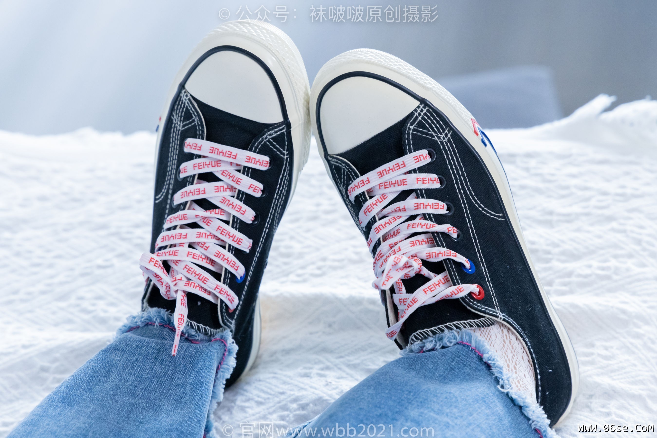 图片[52]-BoBoSocks袜啵啵 No.372 甜甜圈 -板鞋、白色蕾丝袜、可拆卸牛仔裤、裤里丝[140P]-六色网