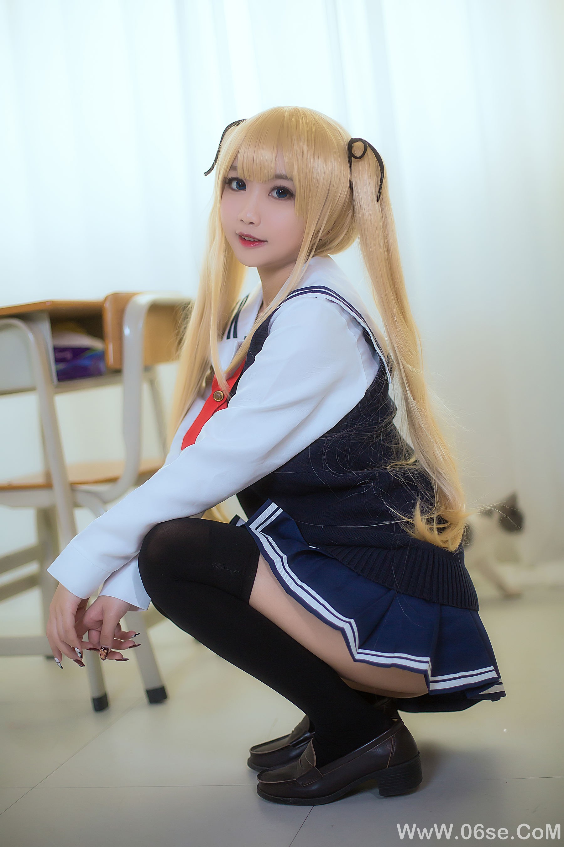 图片[11]-白嫩美少女鬼畜瑶 校服[15P]-六色网