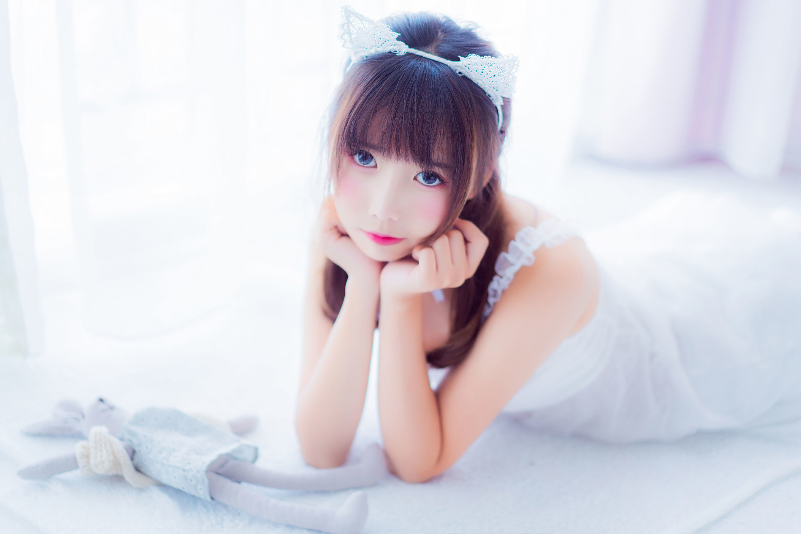 图片[18]-喵糖映画 VOL.415 白裙少女 [30P]-六色网