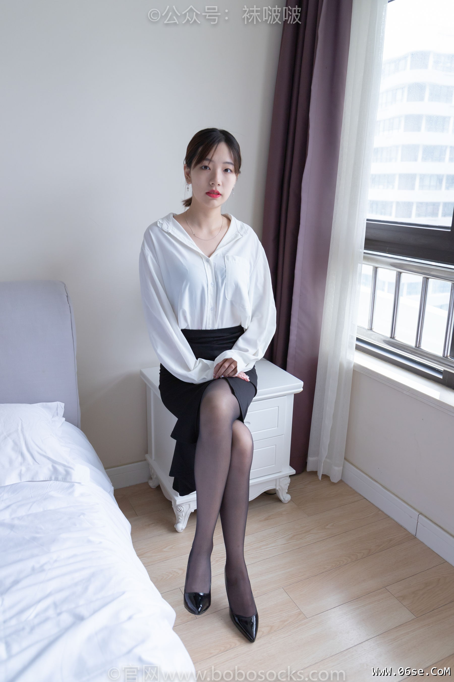 图片[25]-BoBoSocks袜啵啵 No.017 小甜豆-OL制服、高跟鞋、黑丝[131P]-六色网