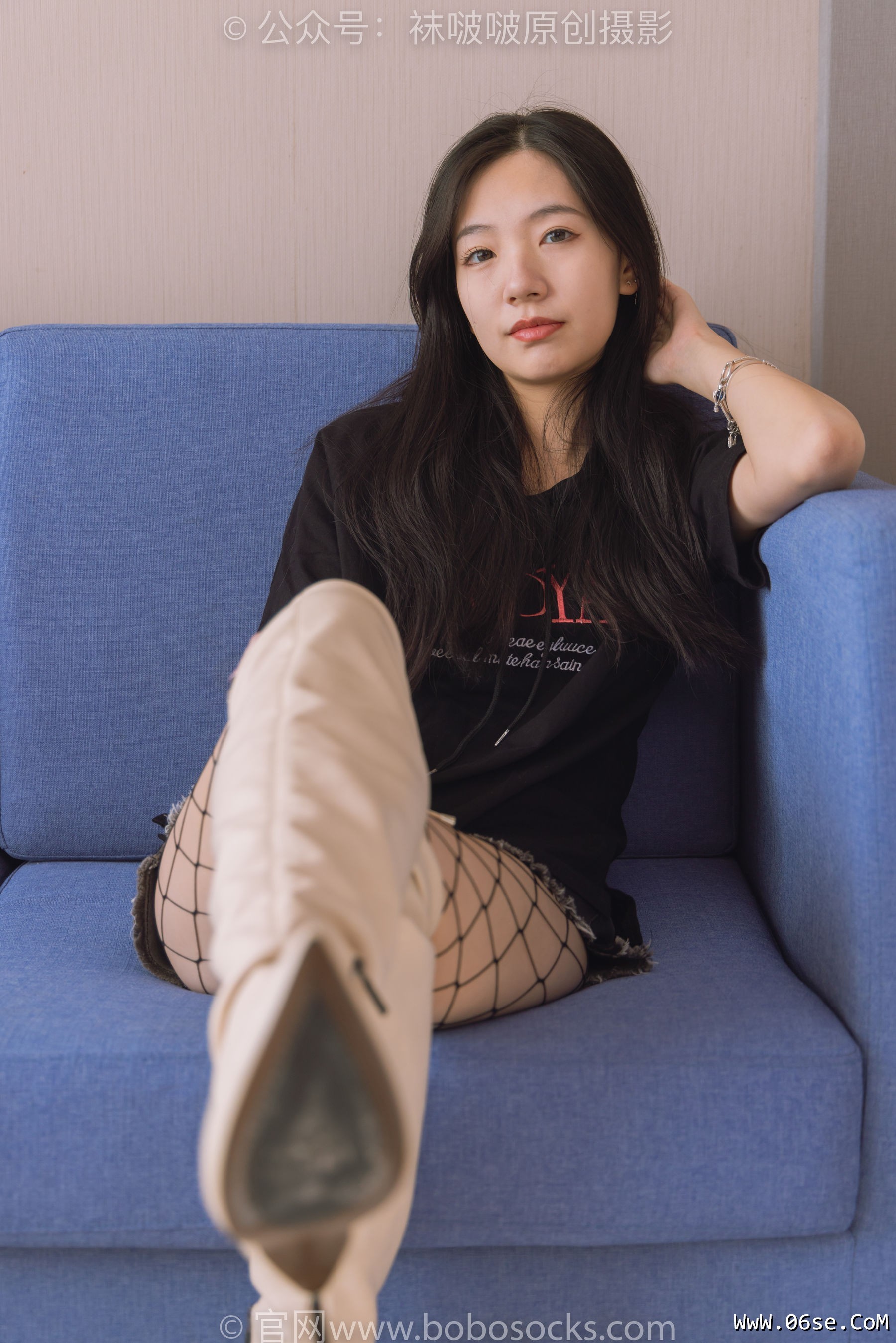 图片[132]-BoBoSocks袜啵啵 No.203 三双靴子、黑丝、网袜[144P]-六色网