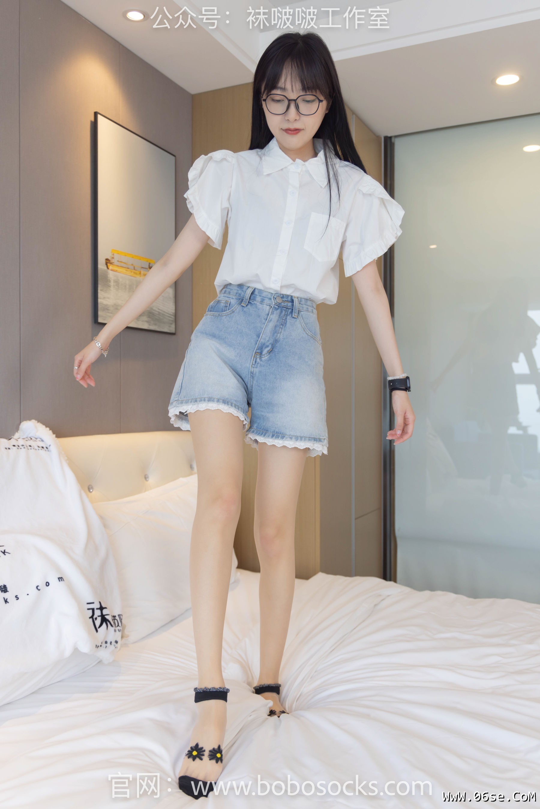 图片[70]-BoBoSocks袜啵啵 No.097 稚予-板鞋、玻璃丝短袜、肉丝[140P]-六色网