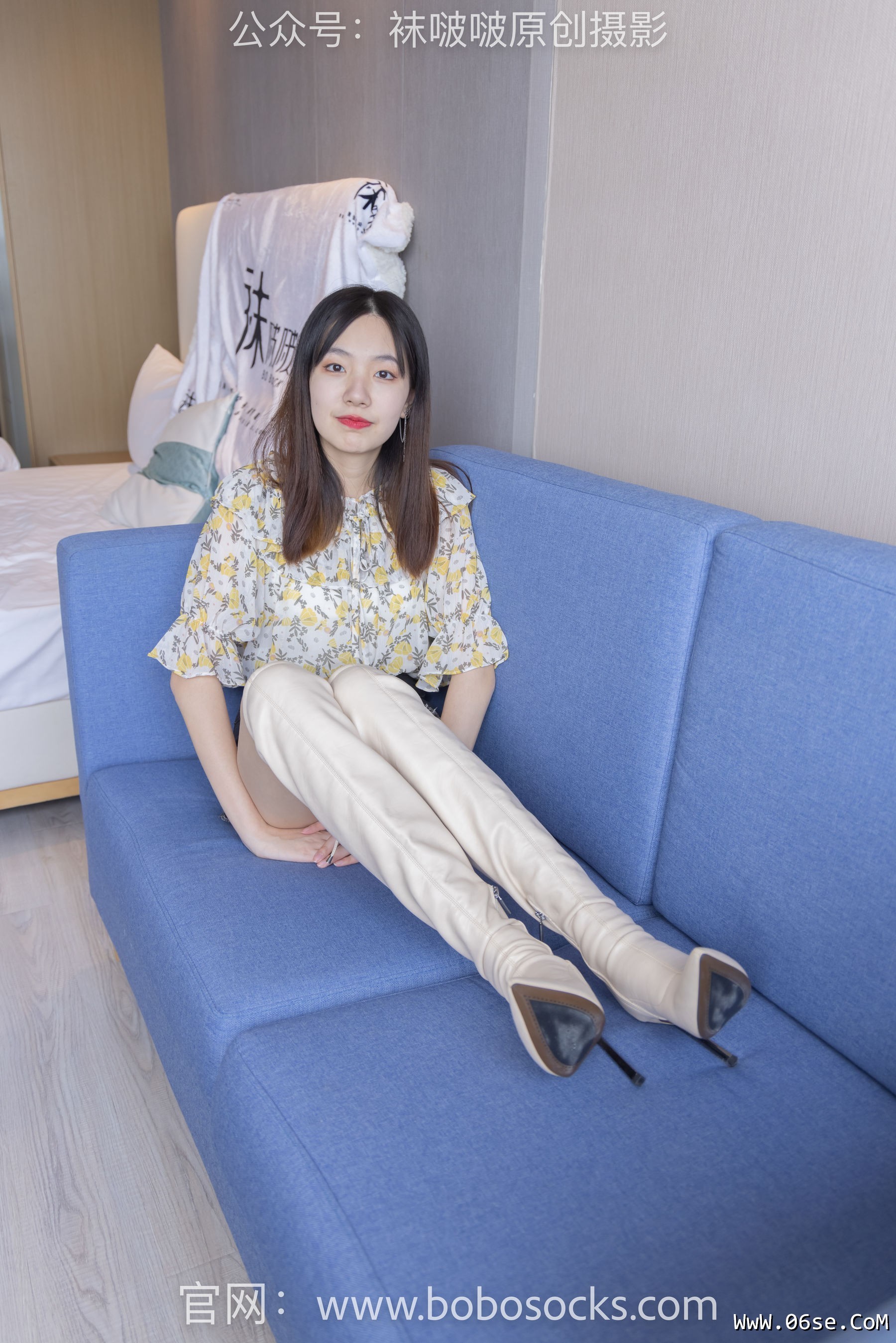 图片[131]-BoBoSocks袜啵啵 No.136 小甜豆-高跟长靴、白棉袜、裸足[200P]-六色网