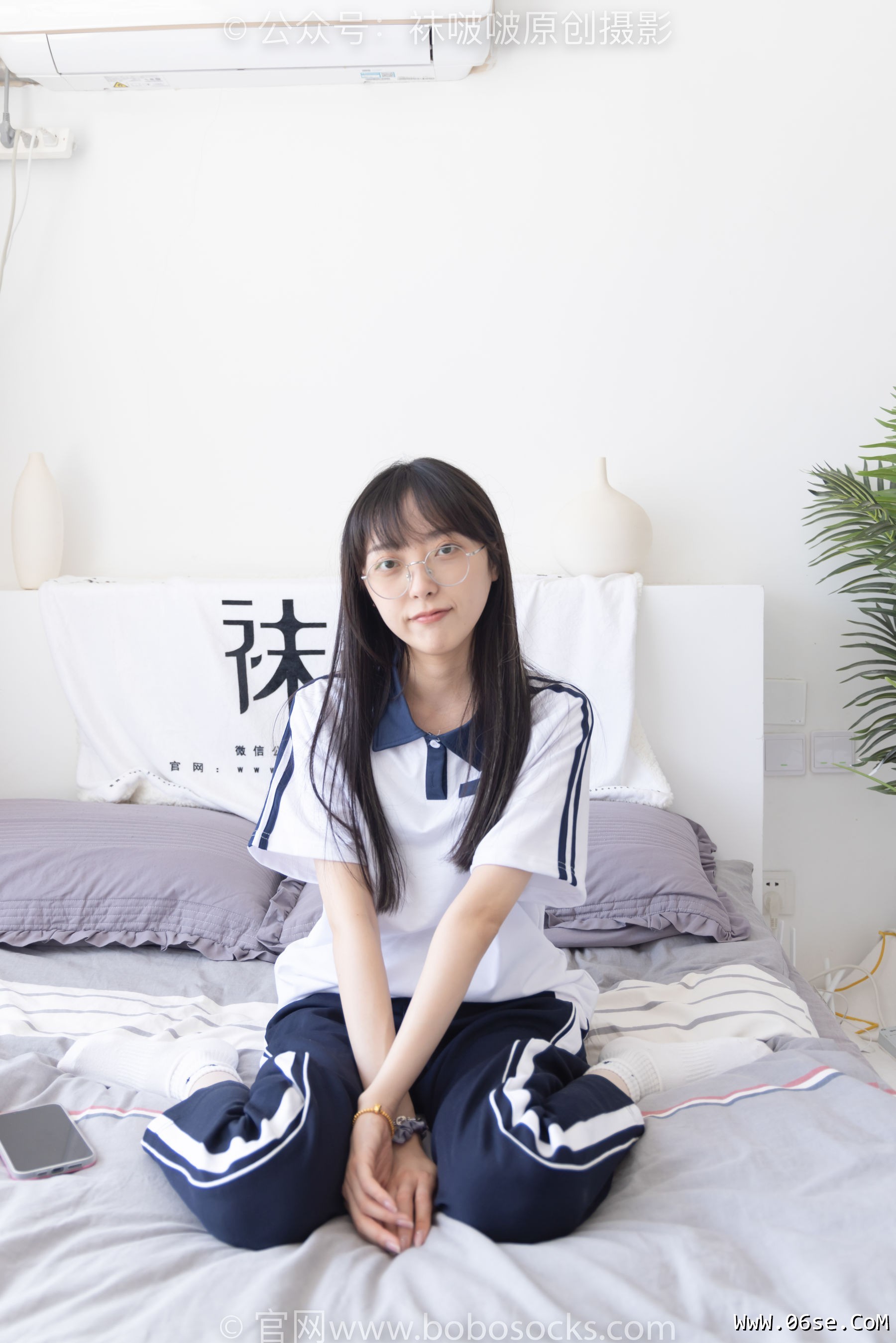 图片[88]-BoBoSocks袜啵啵 No.207 稚予 -aj板鞋、白棉袜、油亮白丝、校服裤里丝[140P]-六色网