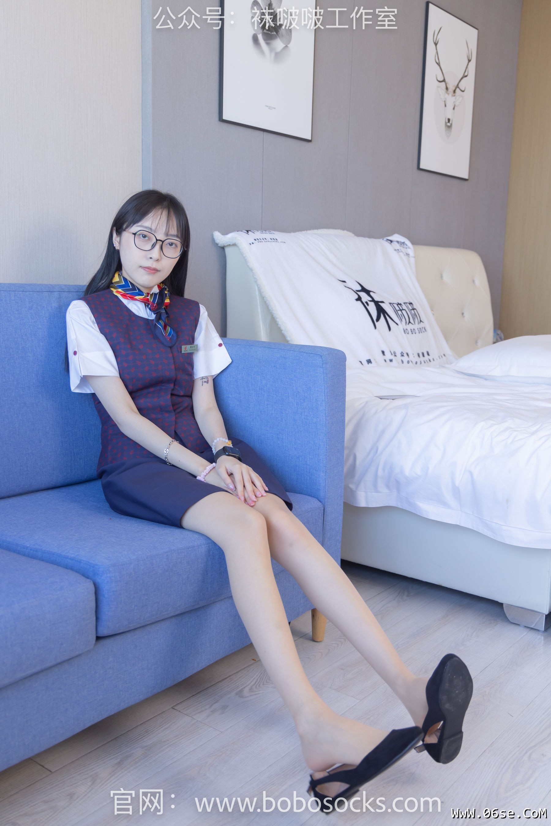 图片[8]-BoBoSocks袜啵啵 No.115 稚予-平底鞋、肉丝、空姐制服[136P]-六色网