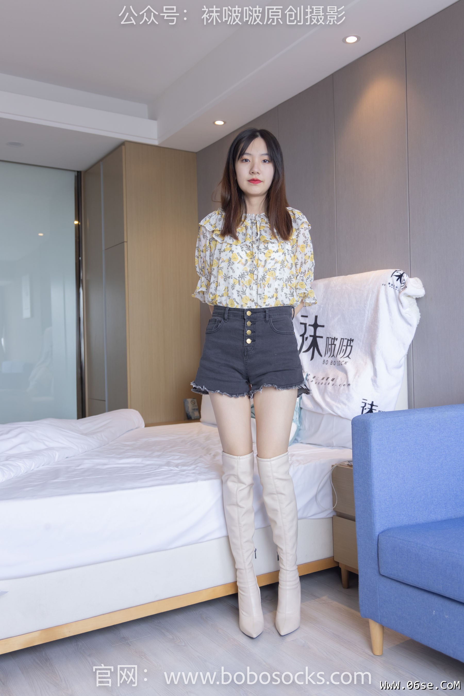 图片[179]-BoBoSocks袜啵啵 No.136 小甜豆-高跟长靴、白棉袜、裸足[200P]-六色网