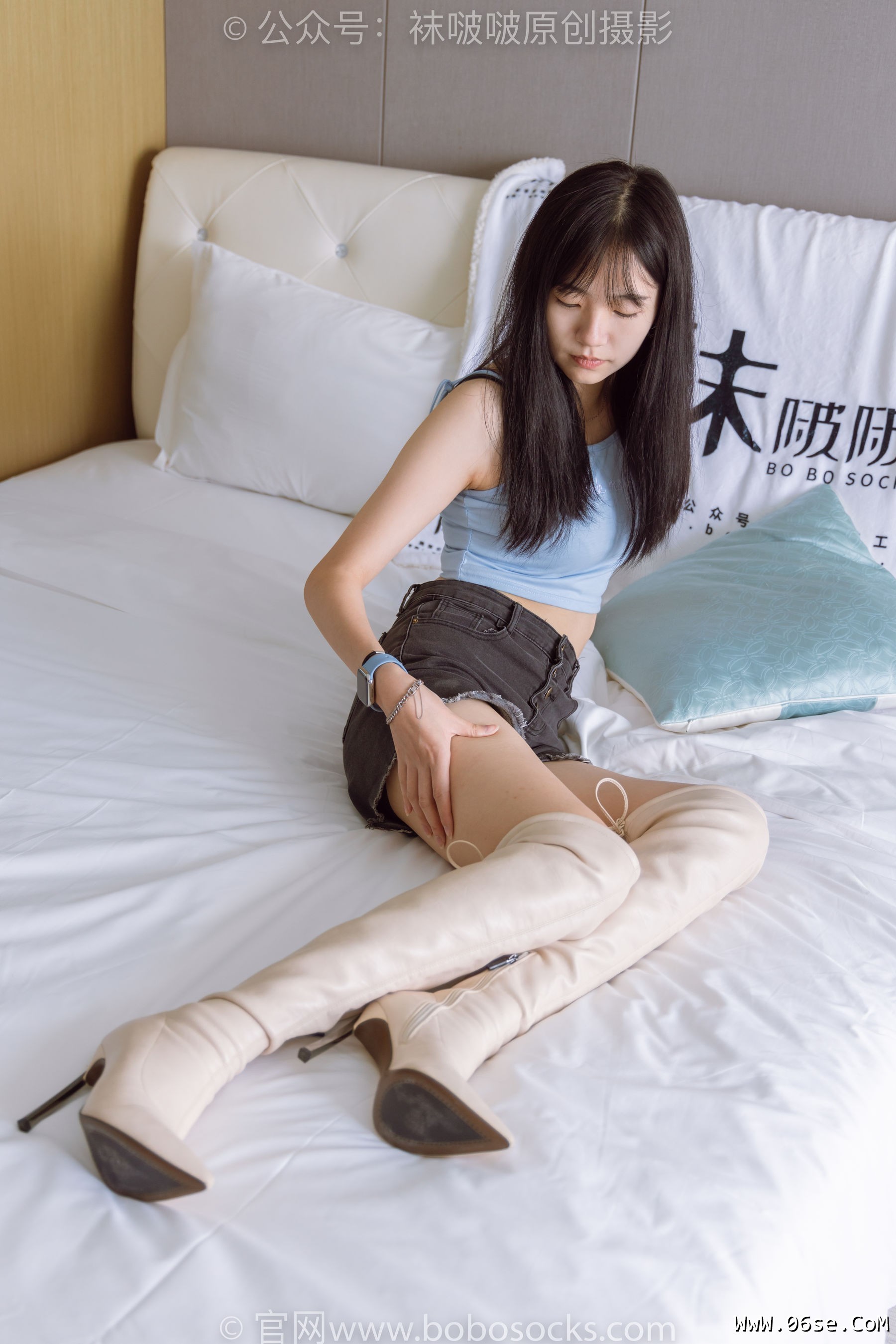 图片[162]-BoBoSocks袜啵啵 No.174 小甜豆-高跟长靴、白棉袜、裸足[178P]-六色网