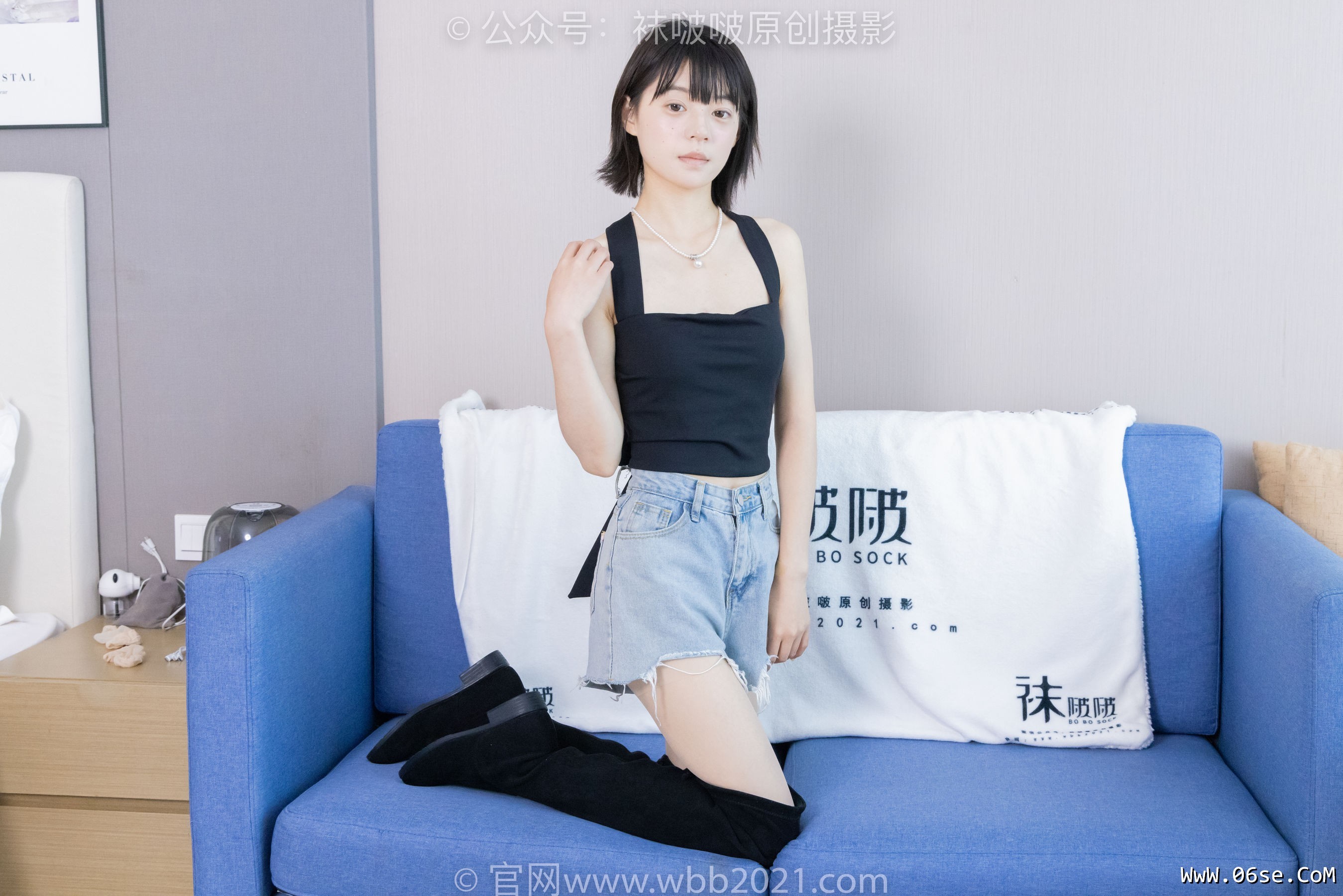 图片[76]-BoBoSocks袜啵啵 No.422 糯米 -长靴、白棉袜、肉丝[140P]-六色网