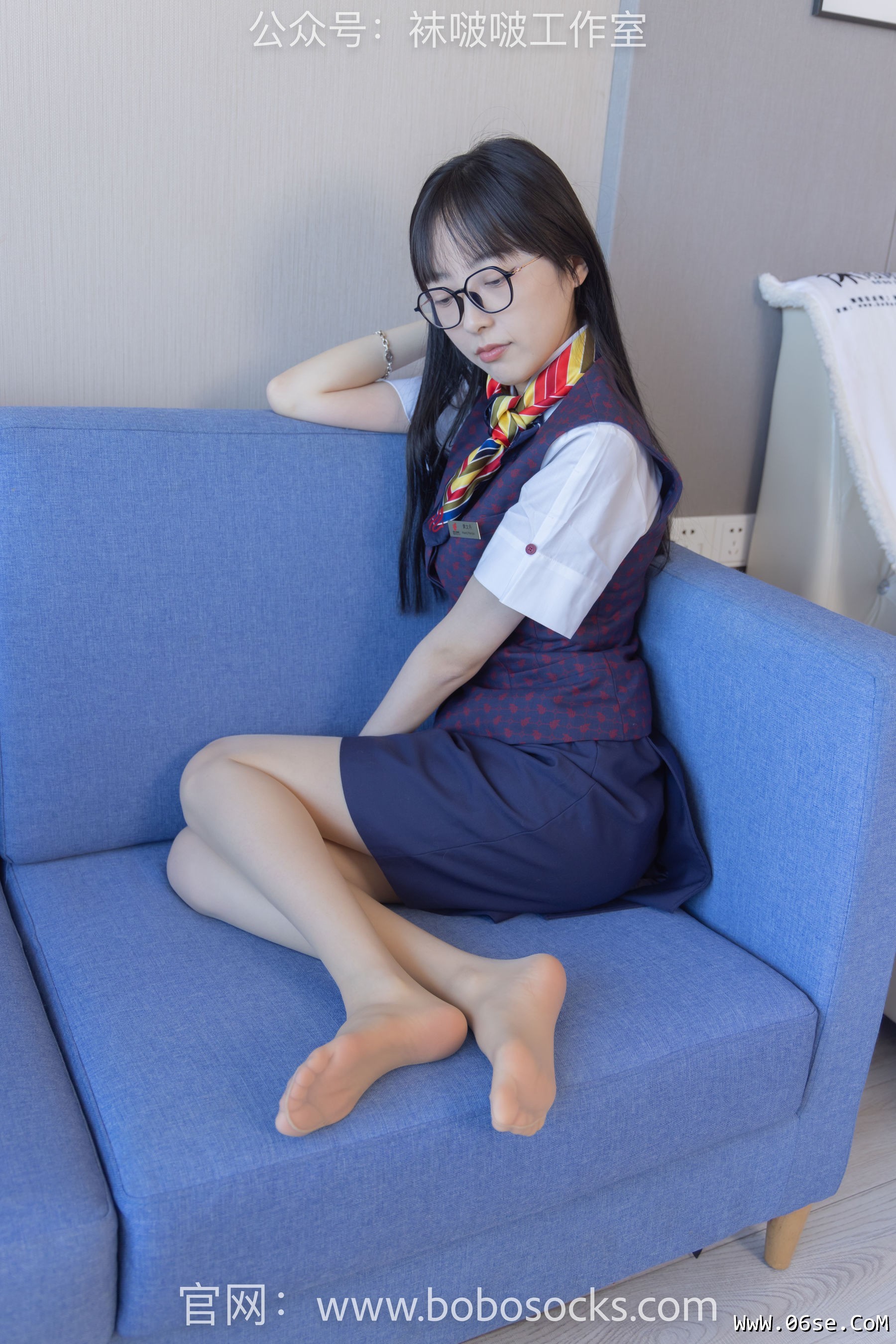 图片[129]-BoBoSocks袜啵啵 No.115 稚予-平底鞋、肉丝、空姐制服[136P]-六色网