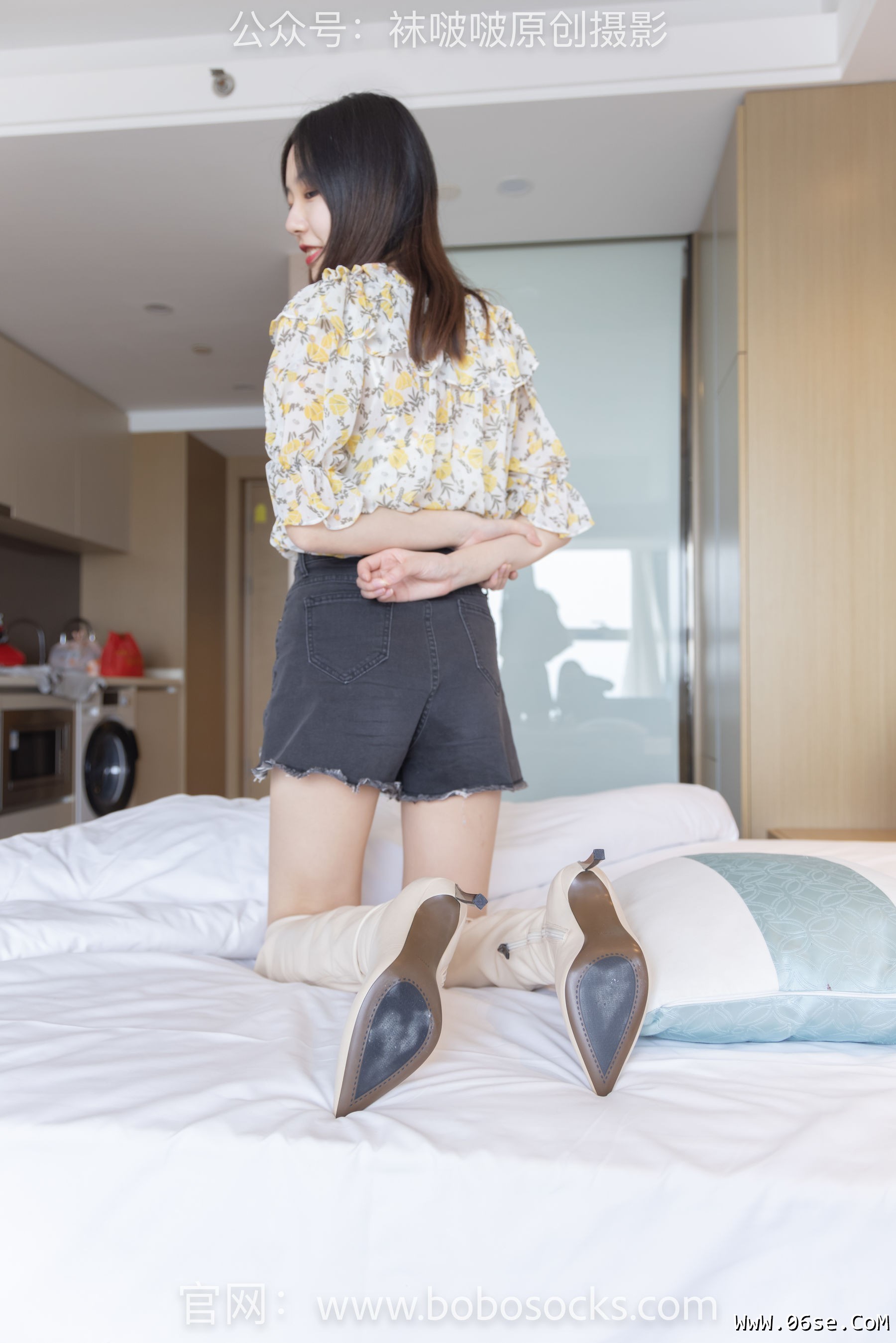 图片[159]-BoBoSocks袜啵啵 No.136 小甜豆-高跟长靴、白棉袜、裸足[200P]-六色网