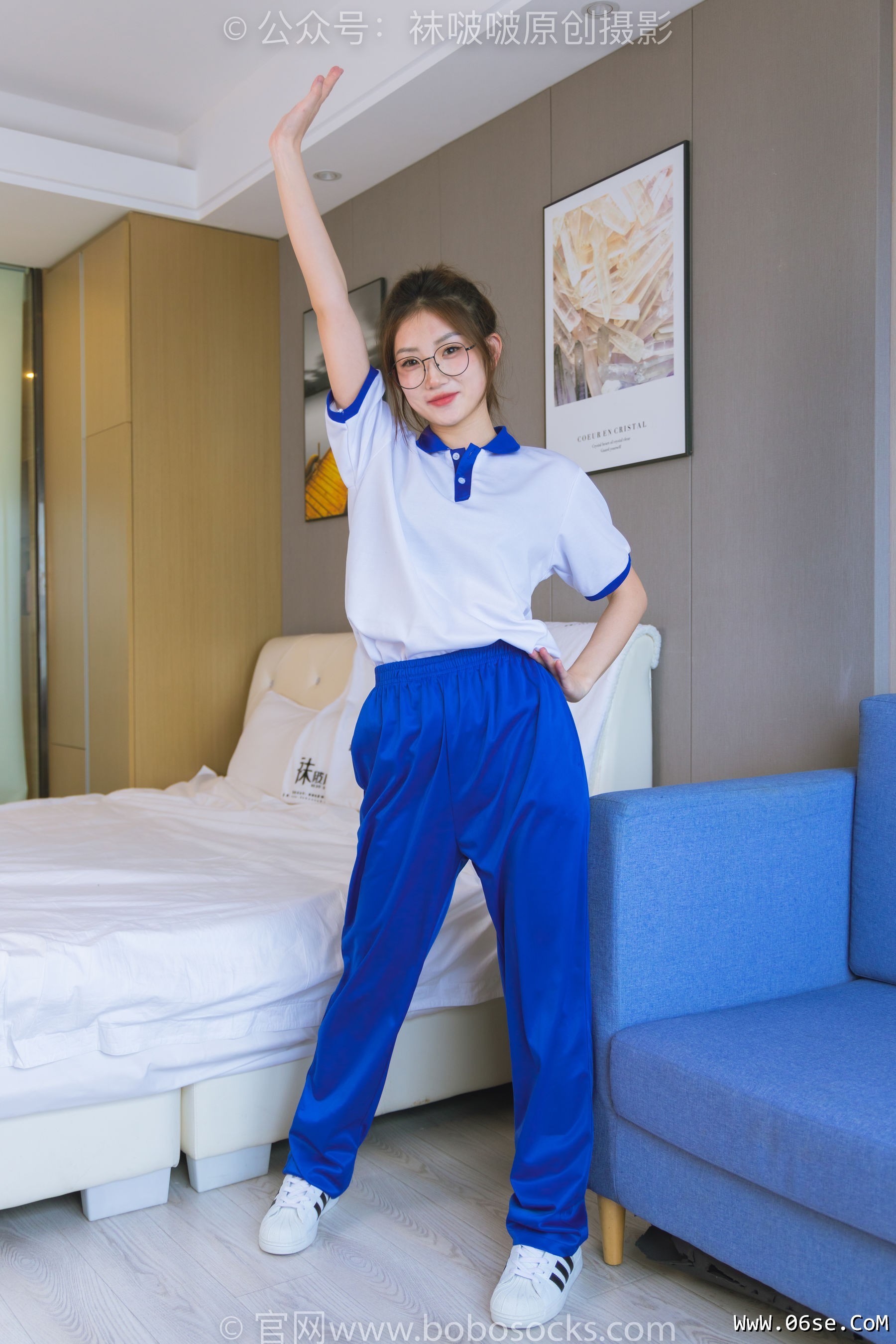 图片[53]-BoBoSocks袜啵啵 No.193 小沫-贝壳头板鞋、白棉袜、肉丝、校服裤里丝[140P]-六色网