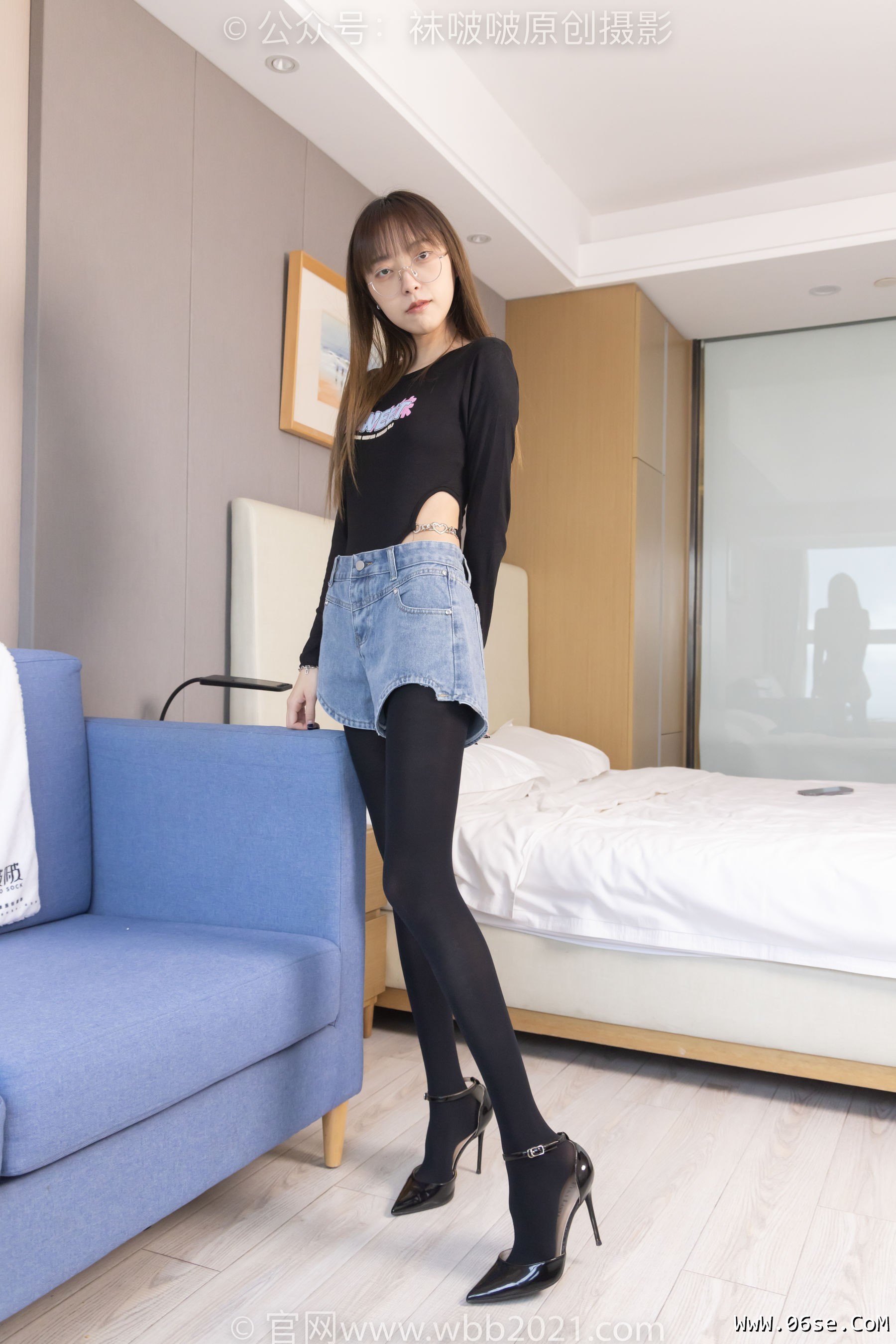 图片[85]-BoBoSocks袜啵啵 No.321 稚予 -高跟鞋、厚黑丝[150P]-六色网