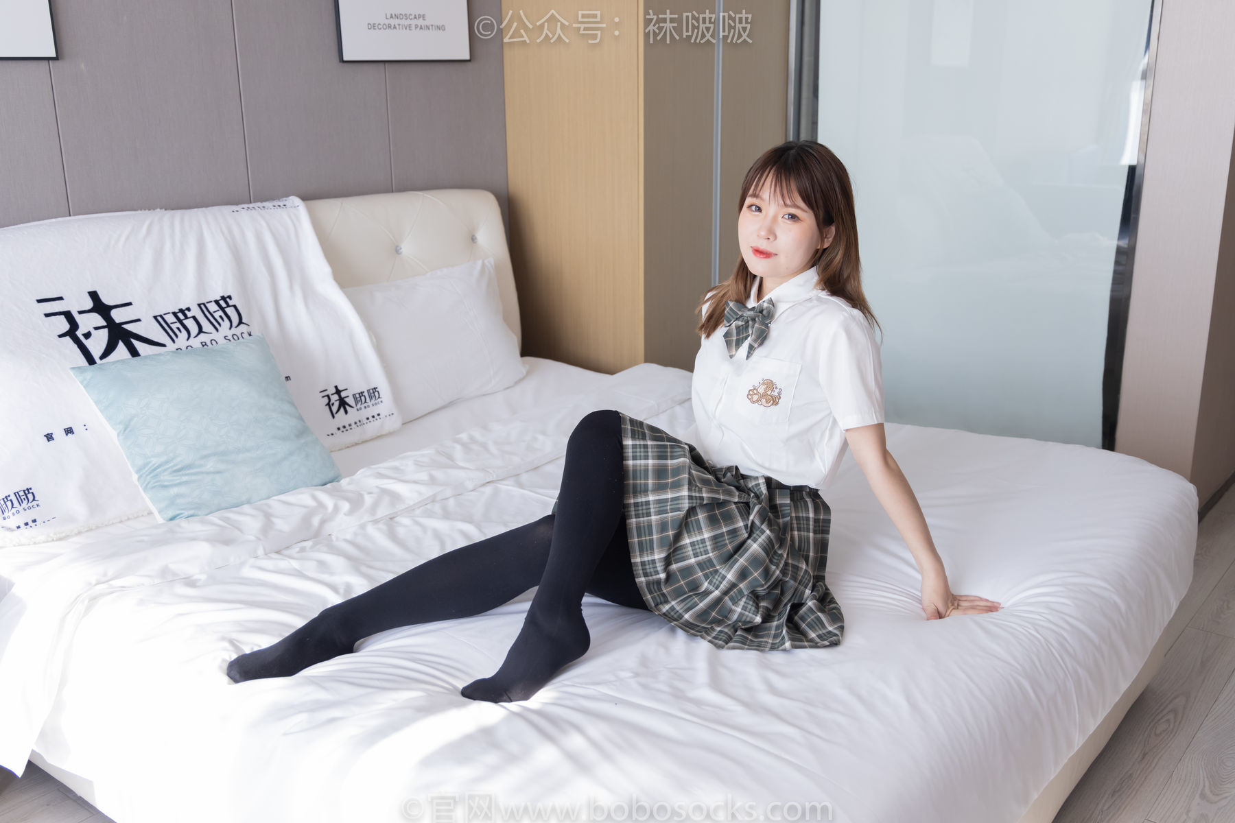 图片[76]-BoBoSocks袜啵啵 No.056 朵朵-JK制服、皮鞋、厚黑丝[135P]-六色网