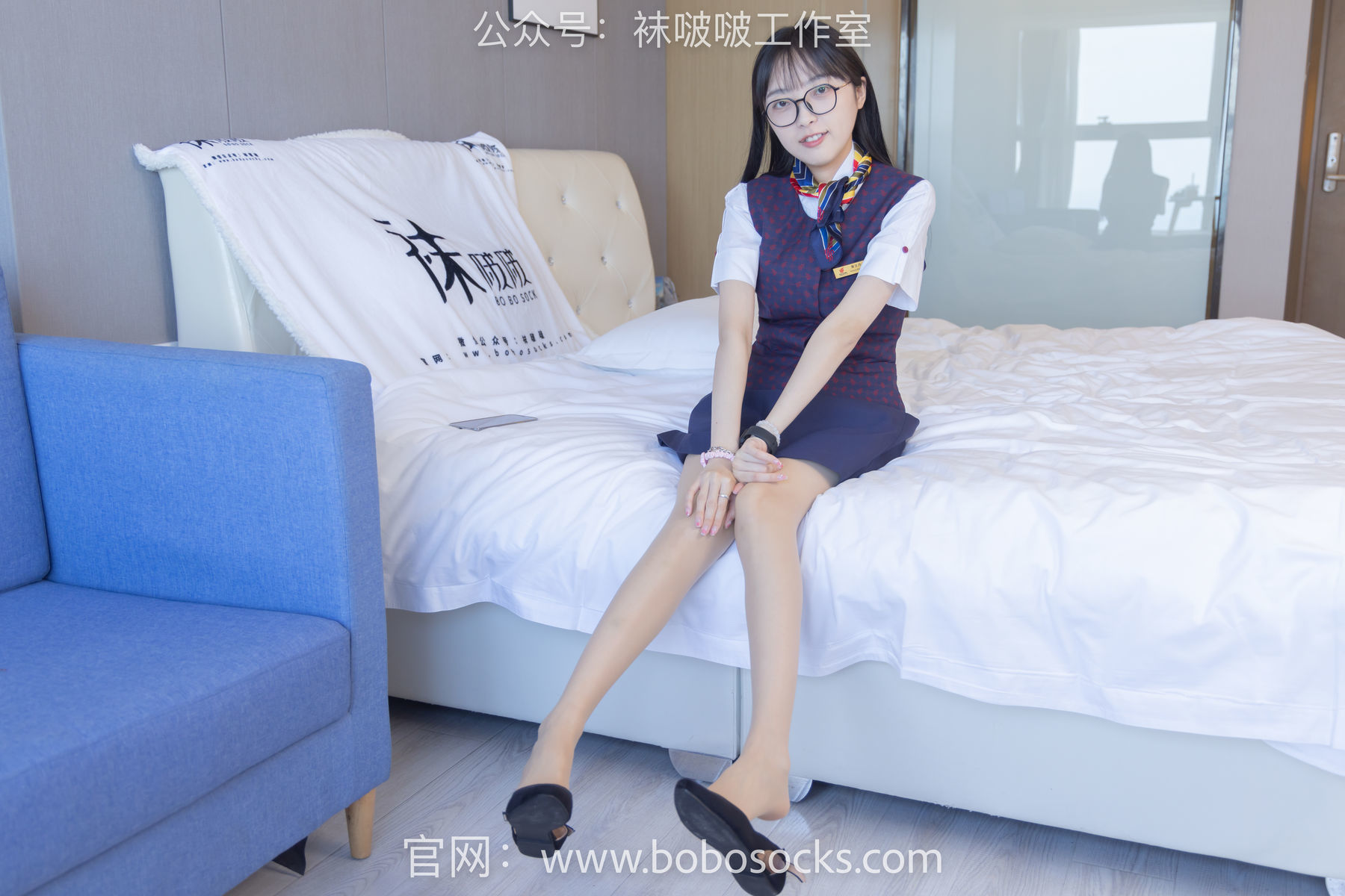 图片[34]-BoBoSocks袜啵啵 No.115 稚予-平底鞋、肉丝、空姐制服[136P]-六色网