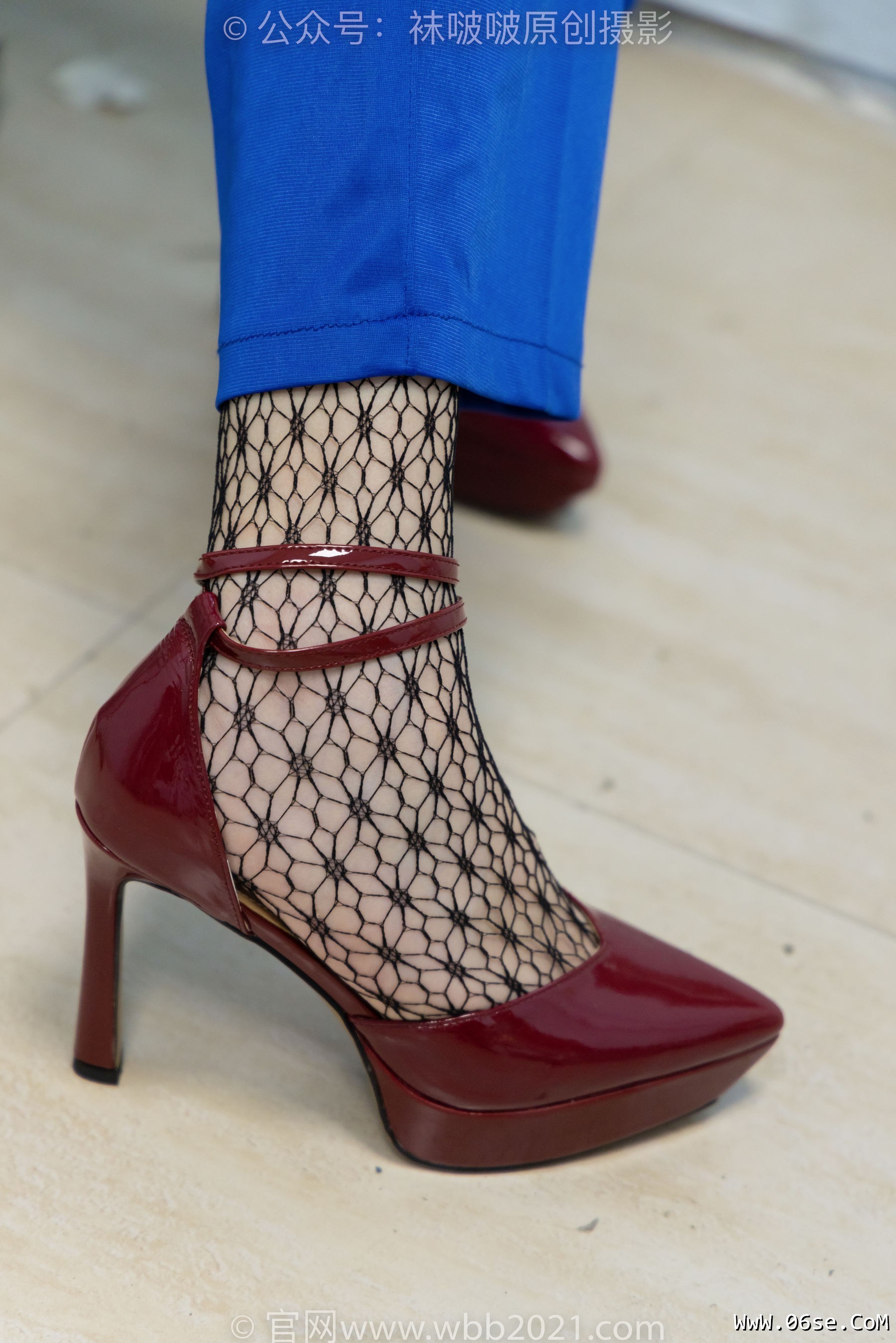图片[114]-BoBoSocks袜啵啵 No.375 小甜豆 -高跟鞋、黑色蕾丝网袜、校服裤里丝[160P]-六色网