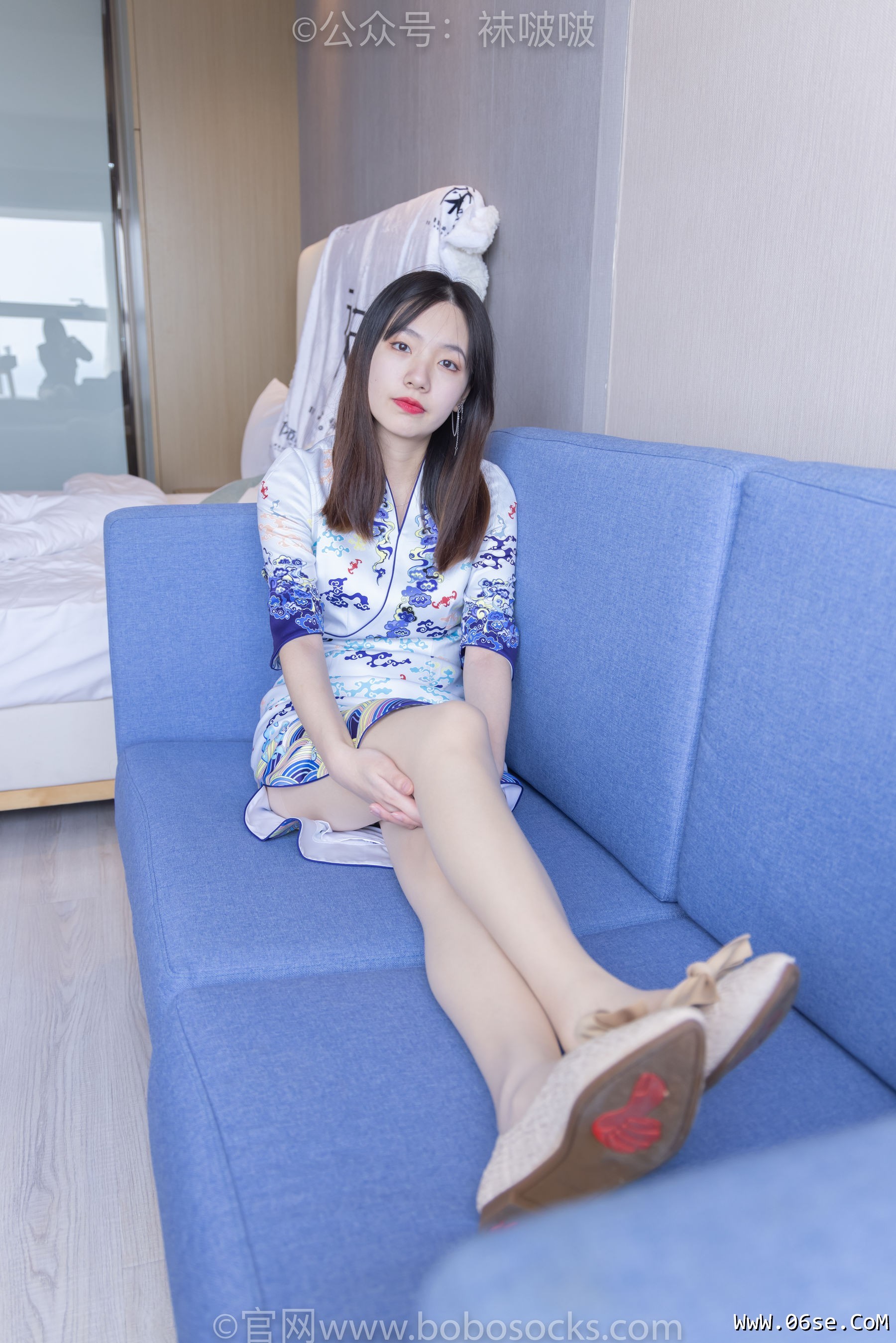 图片[24]-BoBoSocks袜啵啵 No.082 小甜豆-旗袍、皮底鞋、高跟鞋、肉丝、灰丝[140P]-六色网