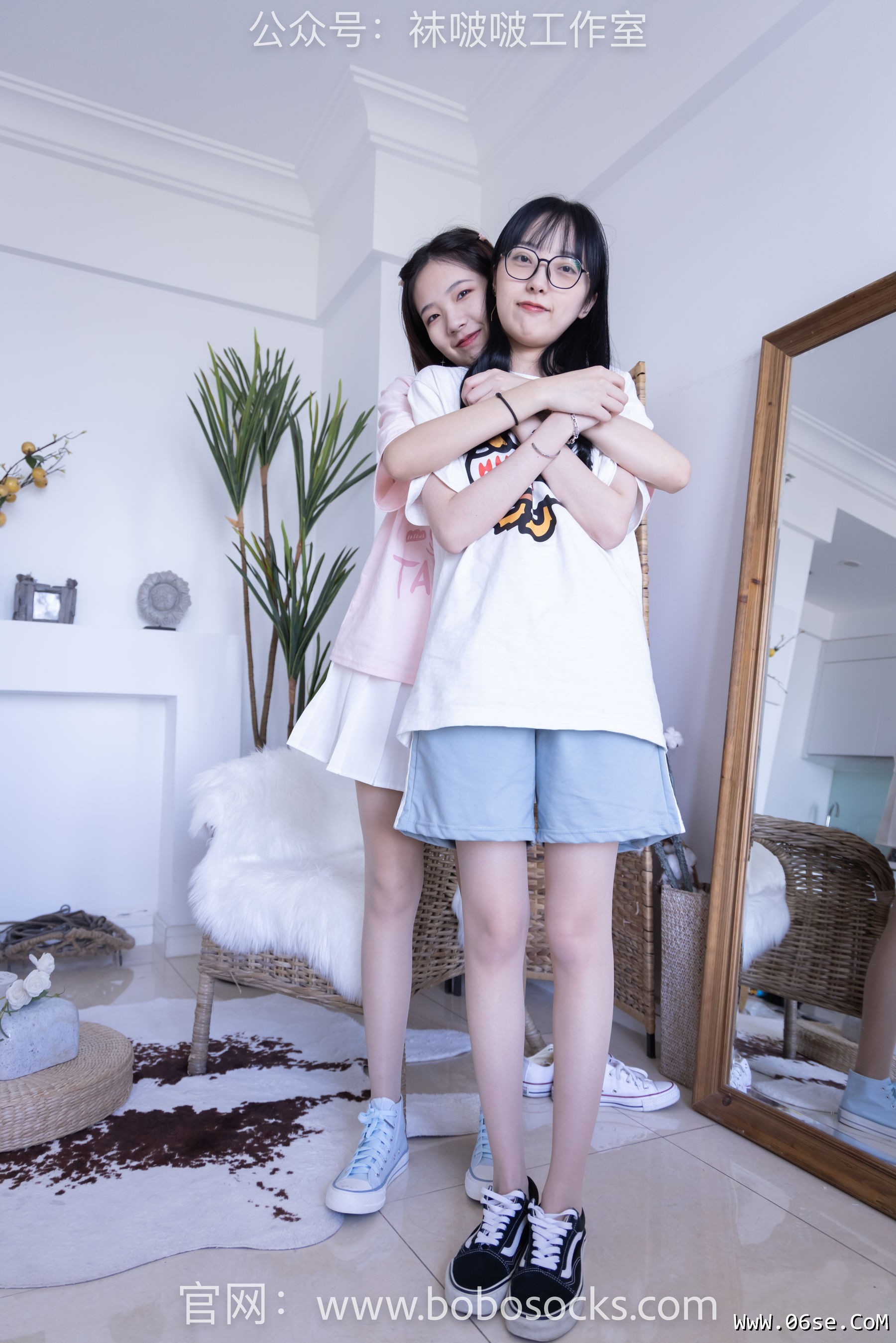 图片[21]-BoBoSocks袜啵啵 No.100 小甜豆与稚予-板鞋、肉丝、脚对脚互动剧情[132P]-六色网