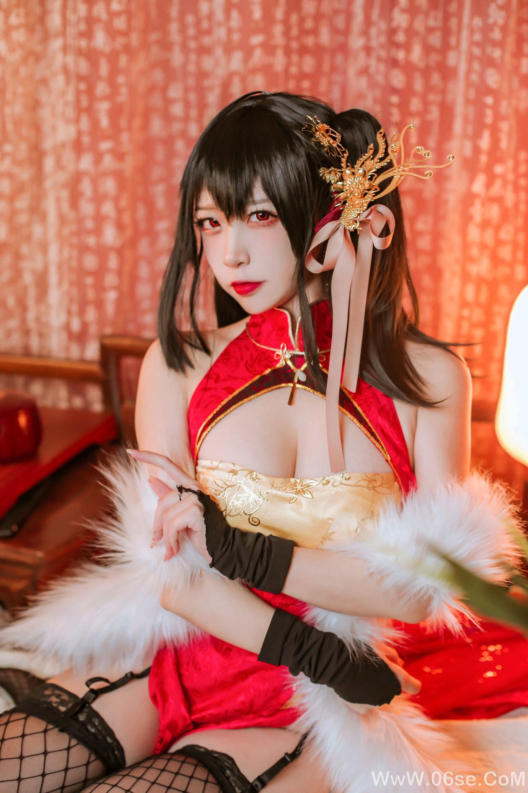 图片[36]-人气Coser二佐Nisa 碧蓝大凤旗袍[41P]-六色网