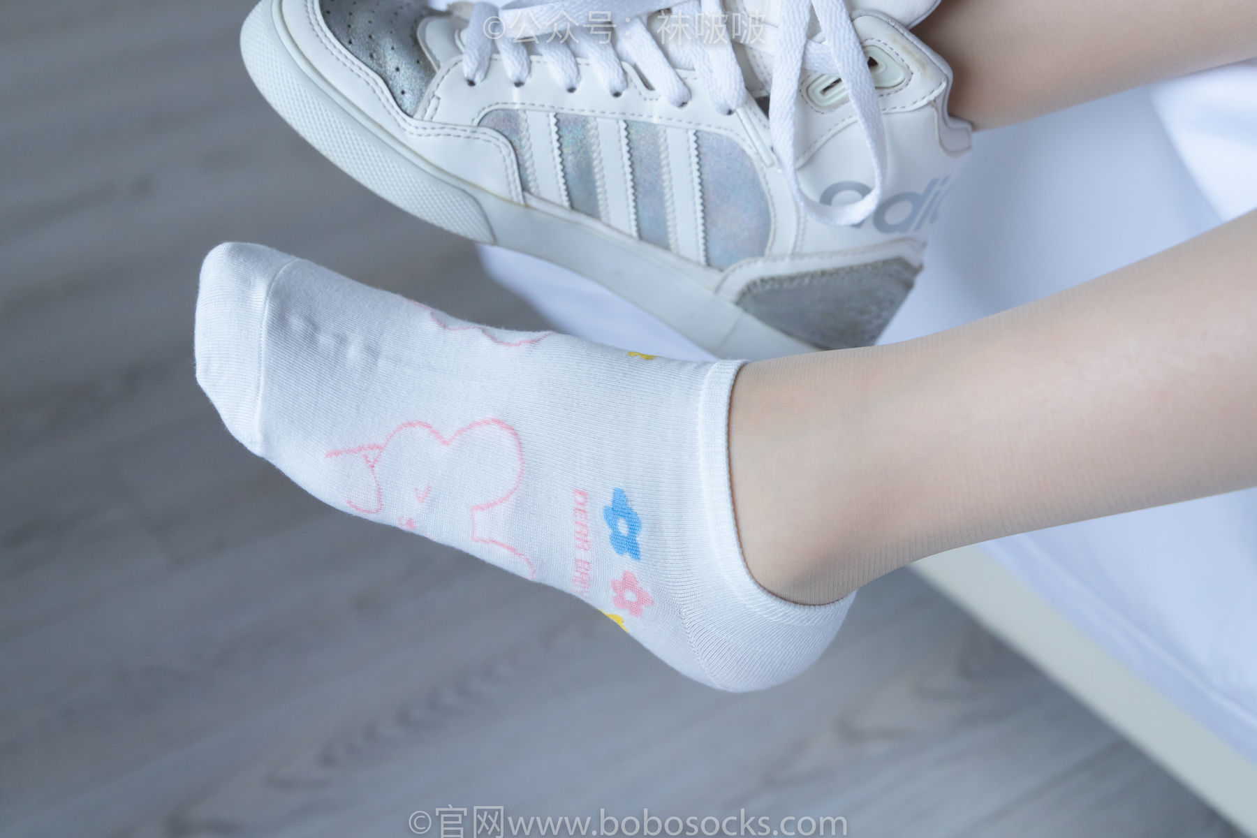 图片[49]-BoBoSocks袜啵啵 No.015 稚予-阿迪板鞋、白色短棉袜、肉丝[148P]-六色网