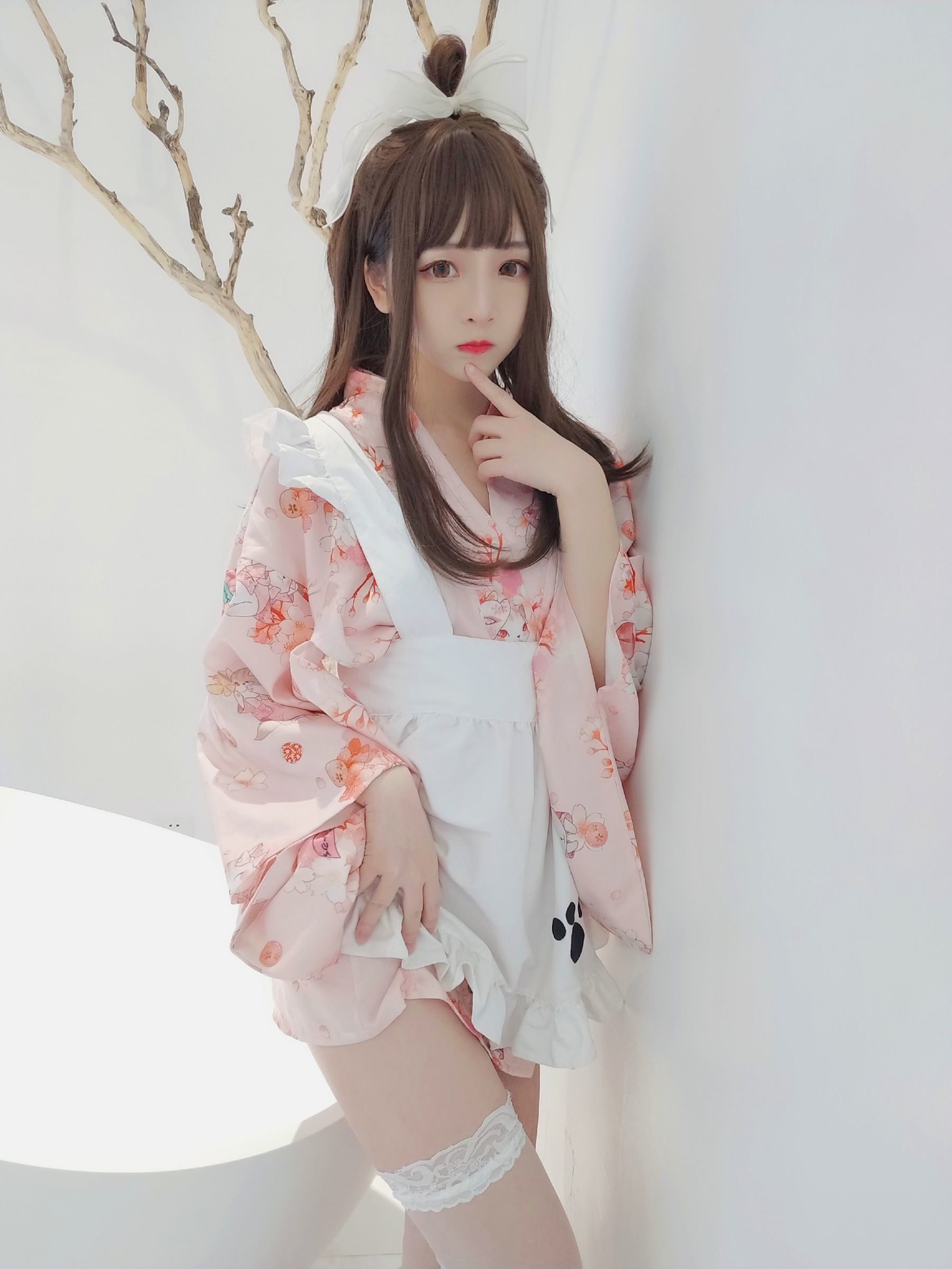 二次元美女古川kagura 浴衣女仆[13P]-六色网