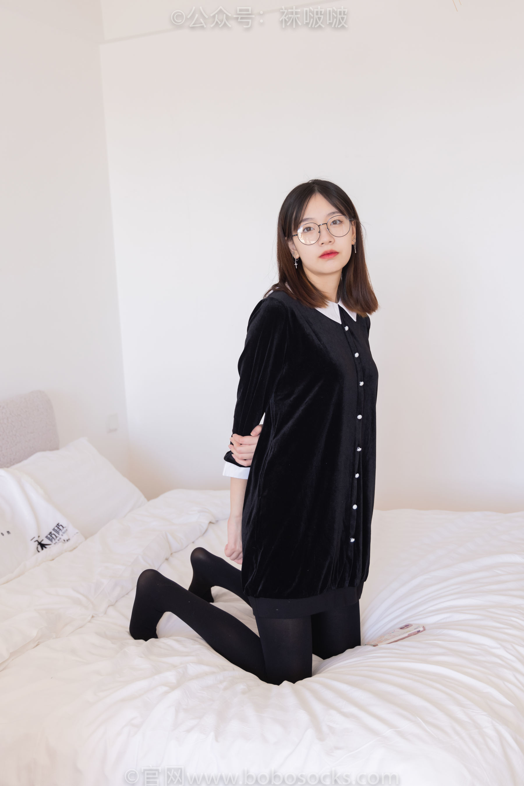 图片[60]-BoBoSocks袜啵啵 No.053 小甜豆-皮鞋、厚黑丝、黑色蕾丝船袜[140P]-六色网