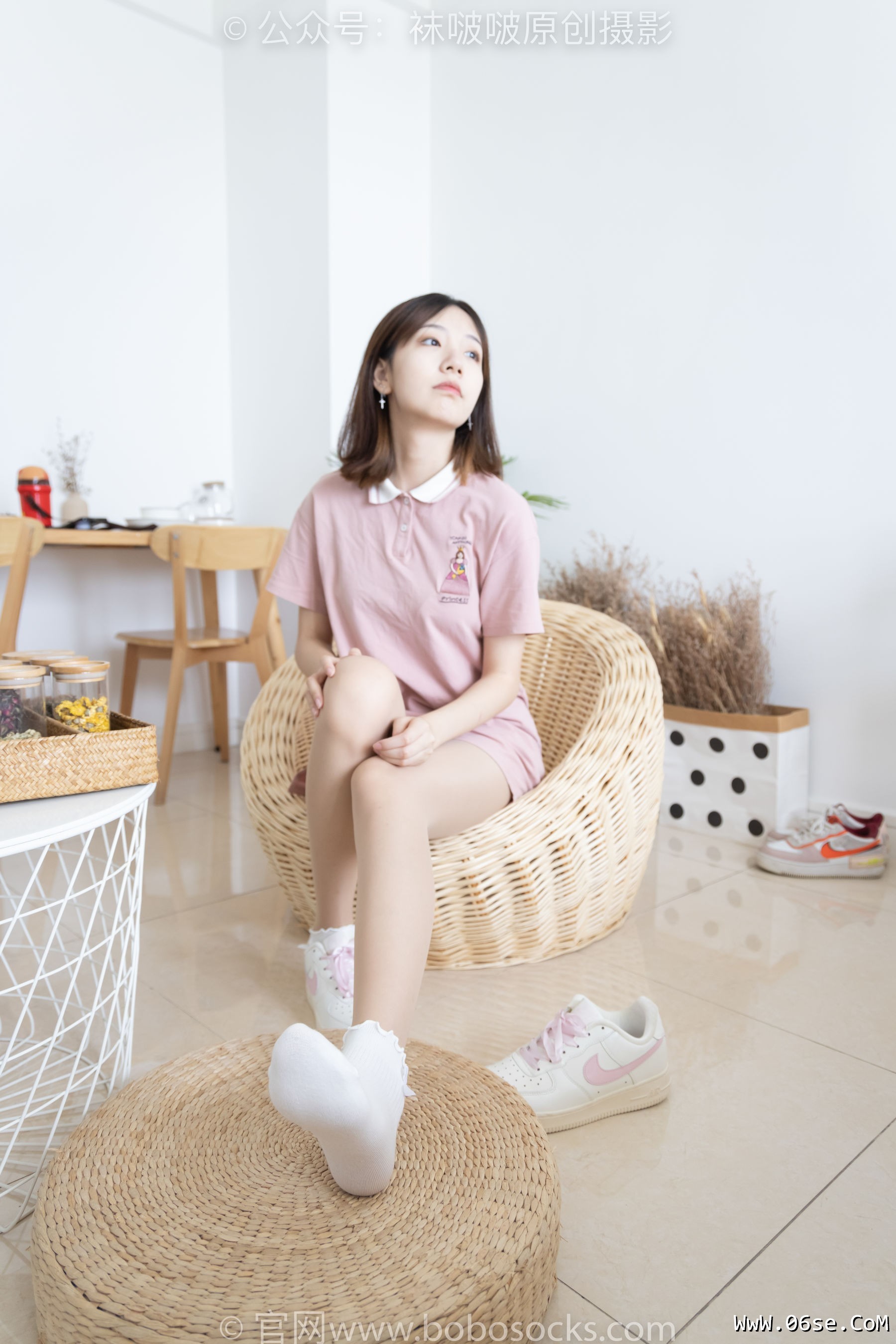 图片[63]-BoBoSocks袜啵啵 No.163 小甜豆-空军一号板鞋、白棉袜、肉丝[135P]-六色网