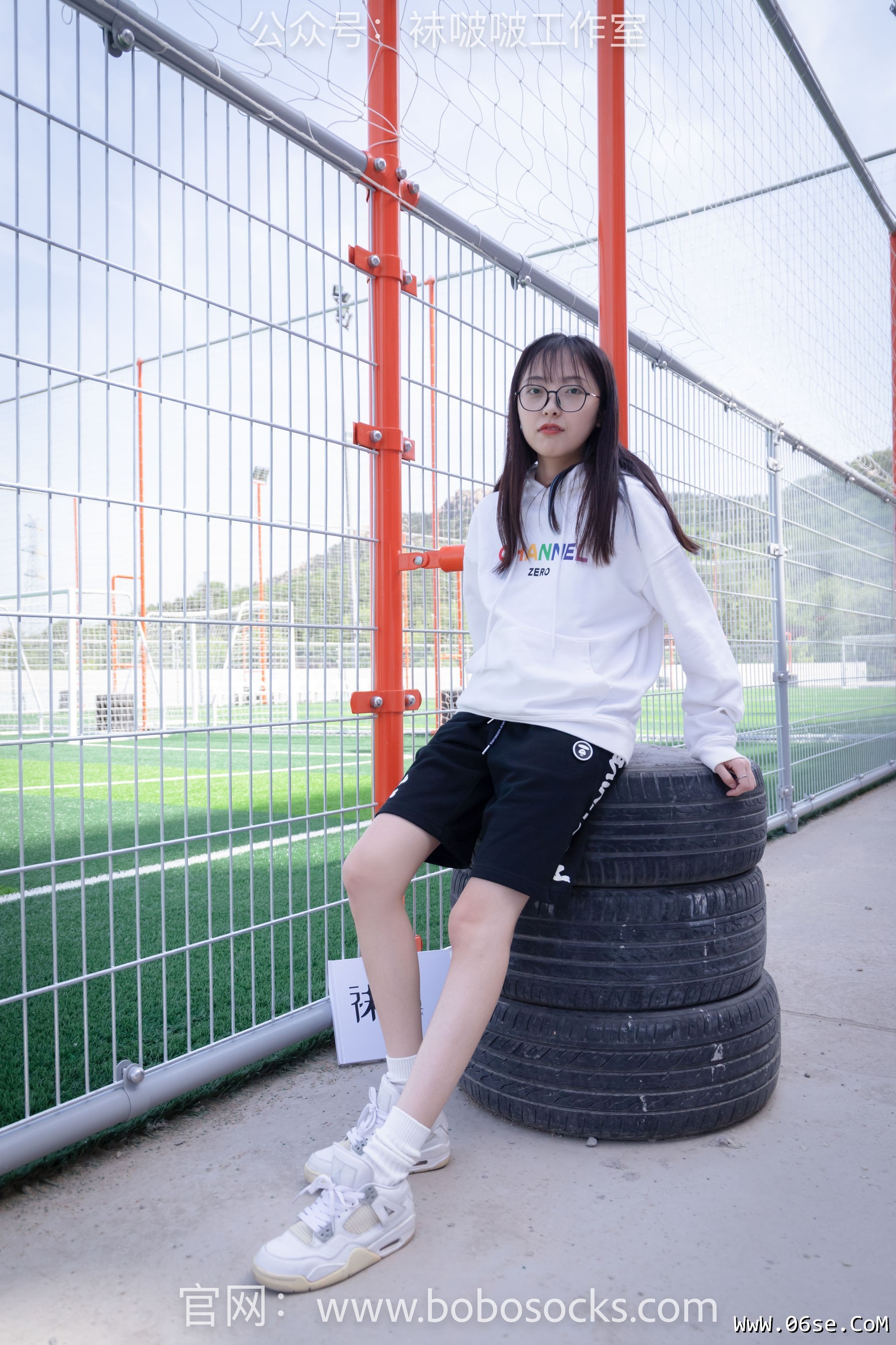 图片[17]-BoBoSocks袜啵啵 No.103 稚予-AJ篮球鞋、白棉袜、裸足[134P]-六色网
