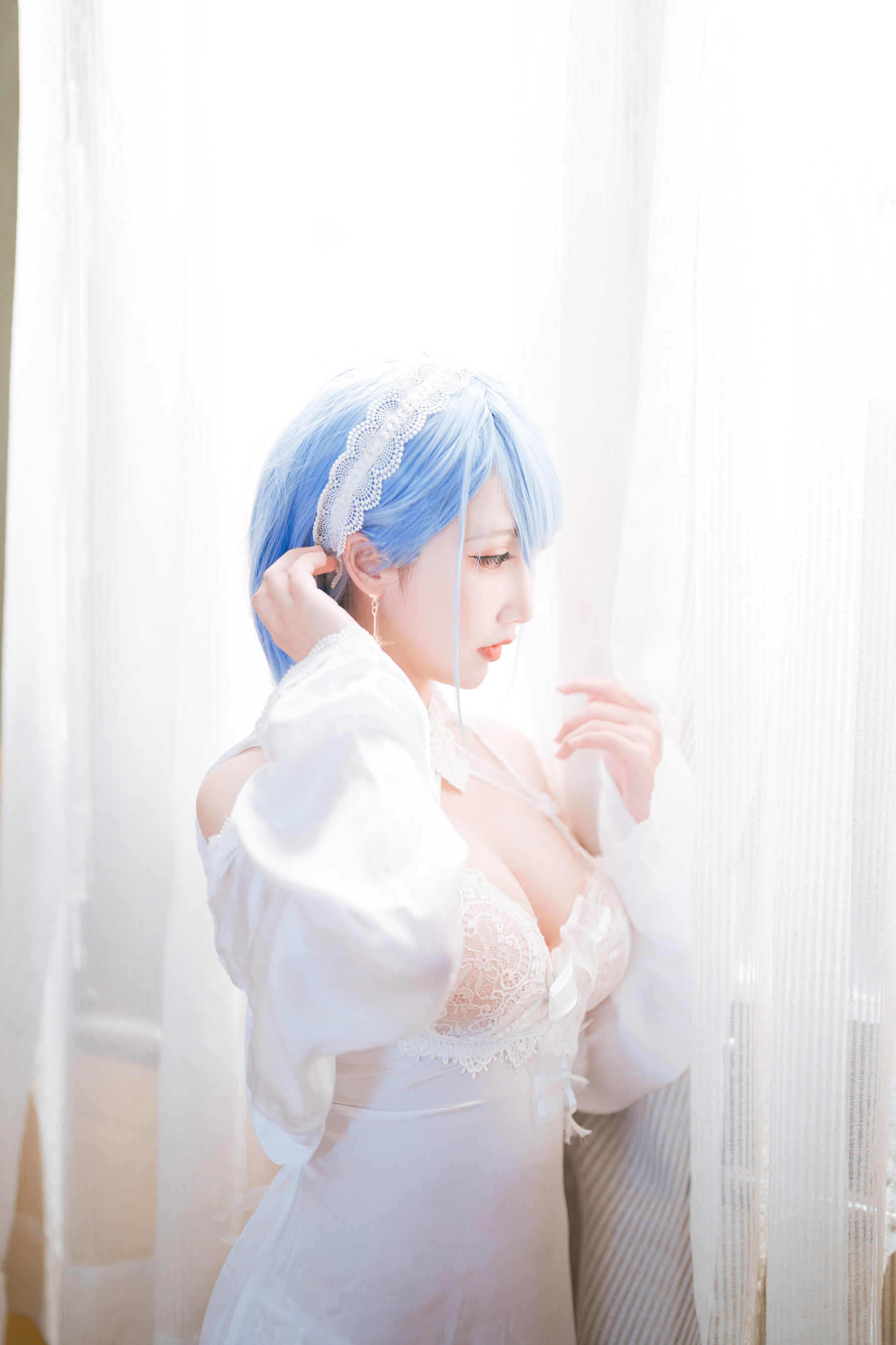 图片[22]-可爱人气Coser 面饼仙儿 – 碧蓝航线 恰巴耶夫睡衣[43P]-六色网