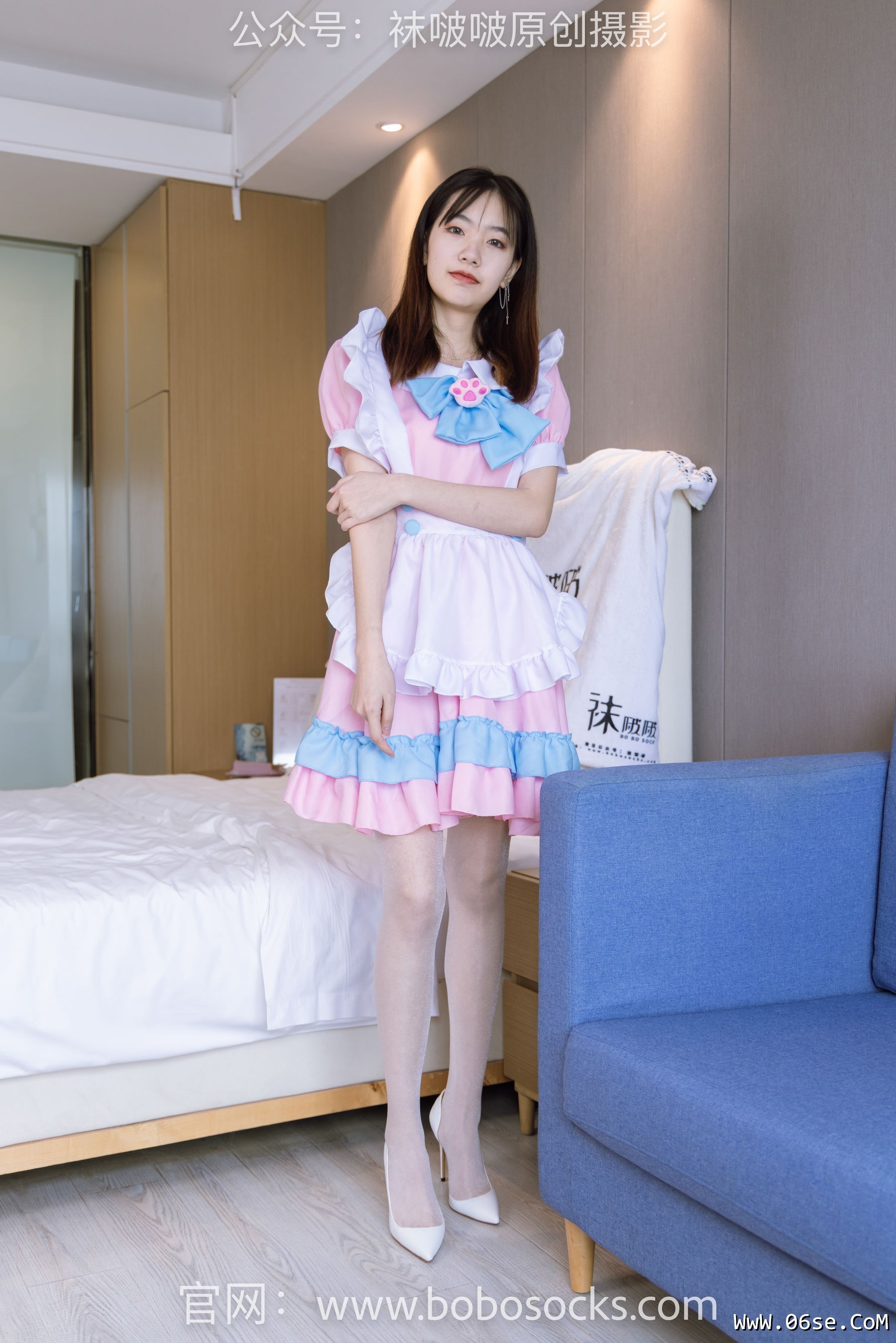 图片[168]-BoBoSocks袜啵啵 No.154 小甜豆-两双高跟鞋、珠光白丝、女仆装[200P]-六色网